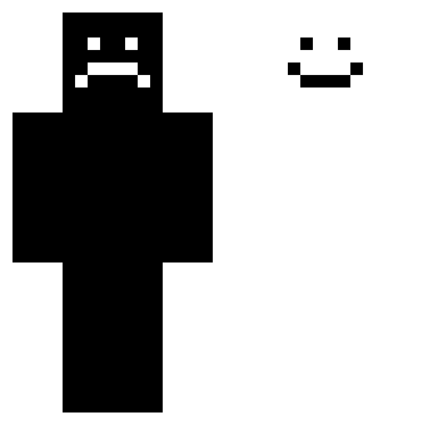 ASaaoP Minecraft skin, front and back view