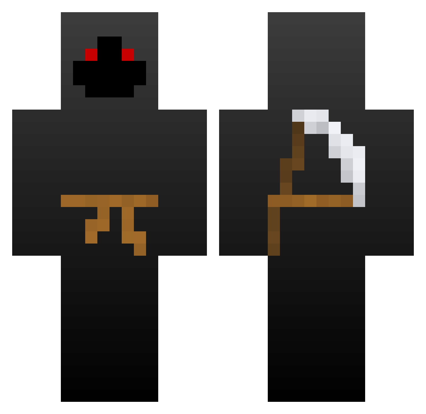 alulutoto Minecraft skin, front and back view