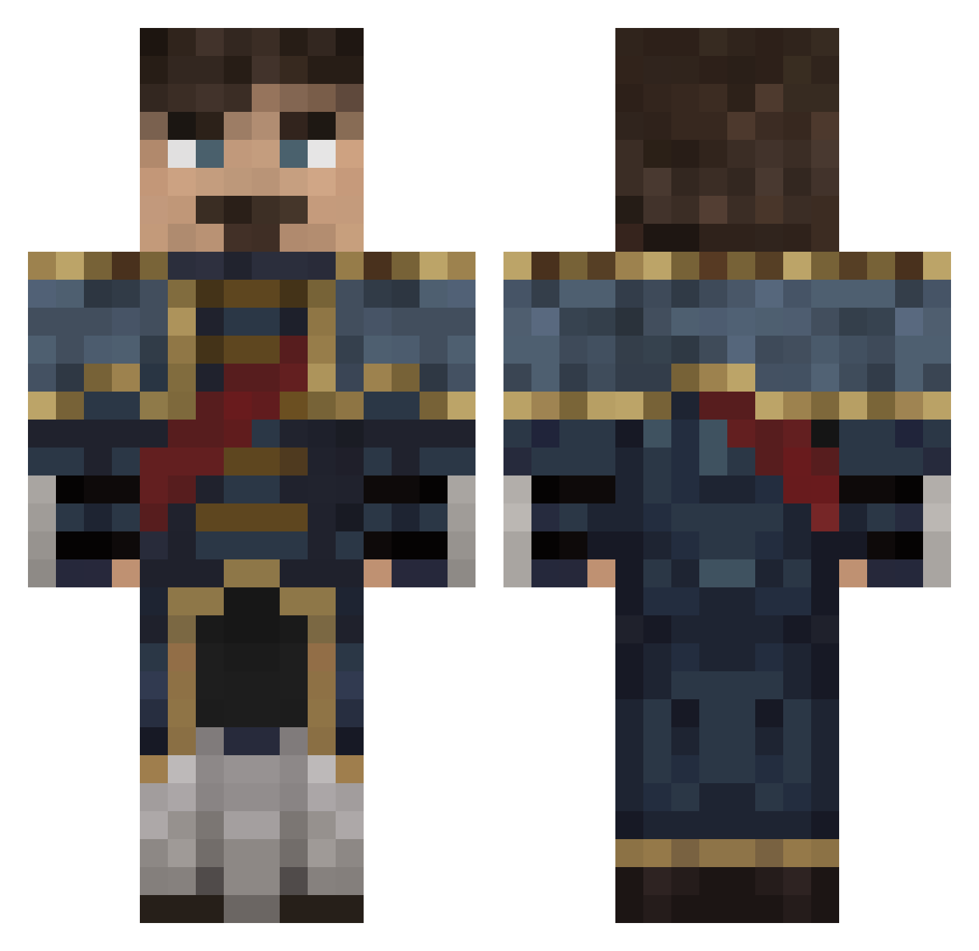 koinen Minecraft skin, front and back view