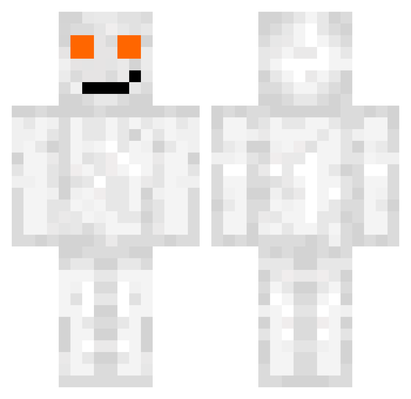 BaneEM Minecraft skin, front and back view