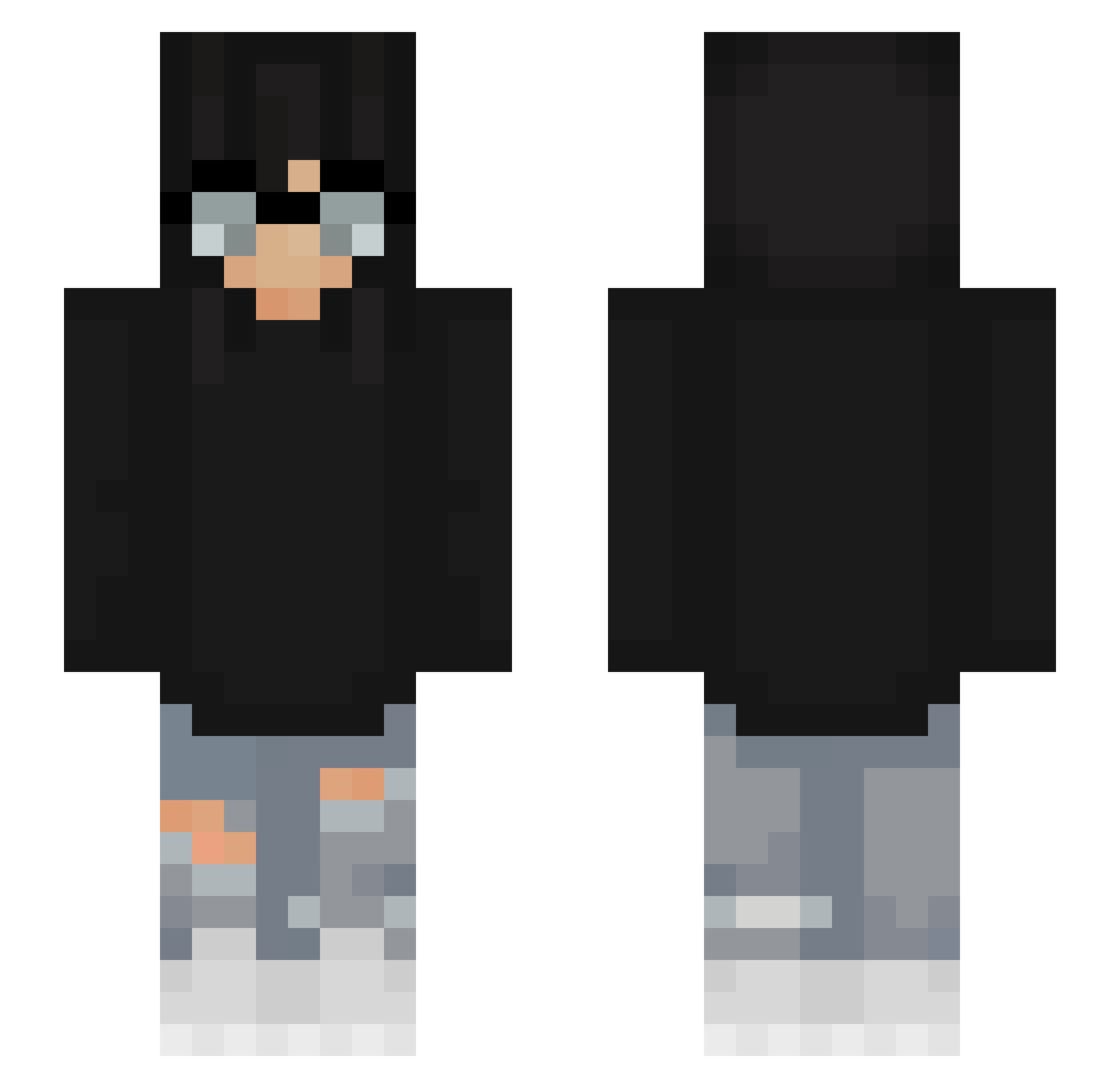 Wilma_ Minecraft skin, front and back view