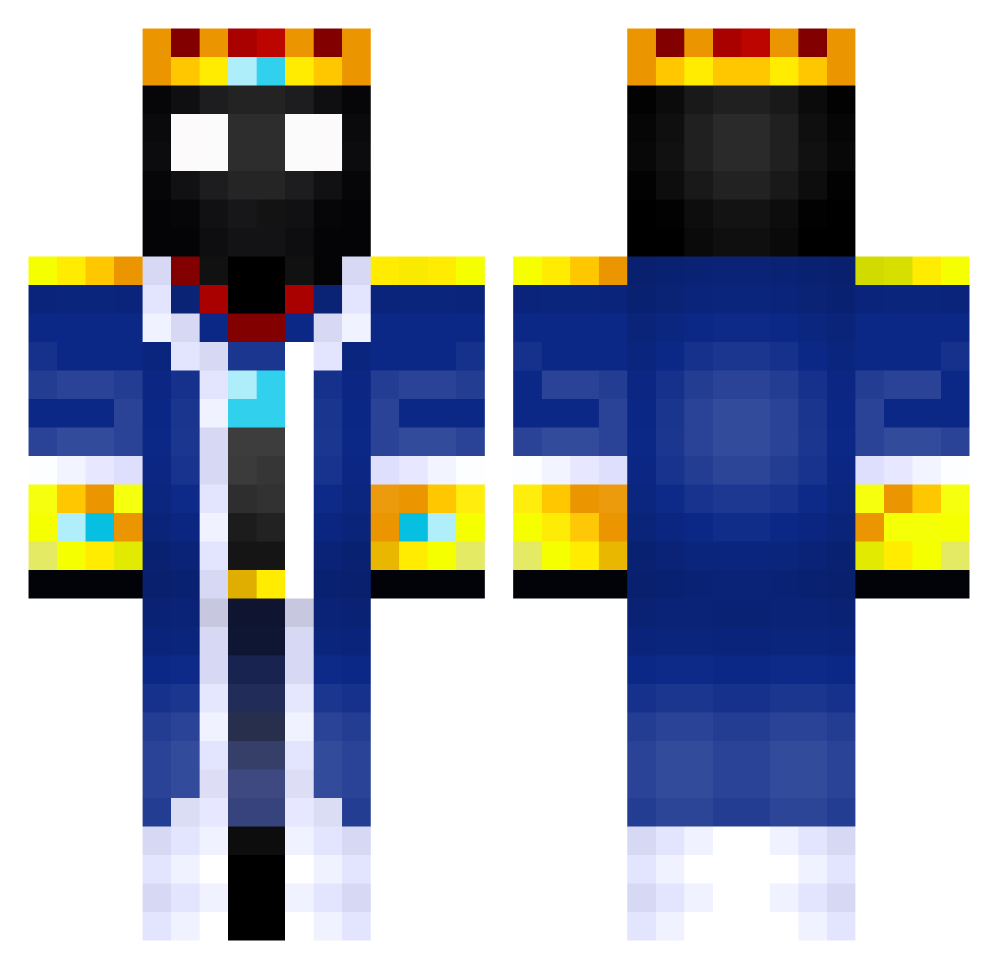 ThatOneGecko17 Minecraft skin, front and back view