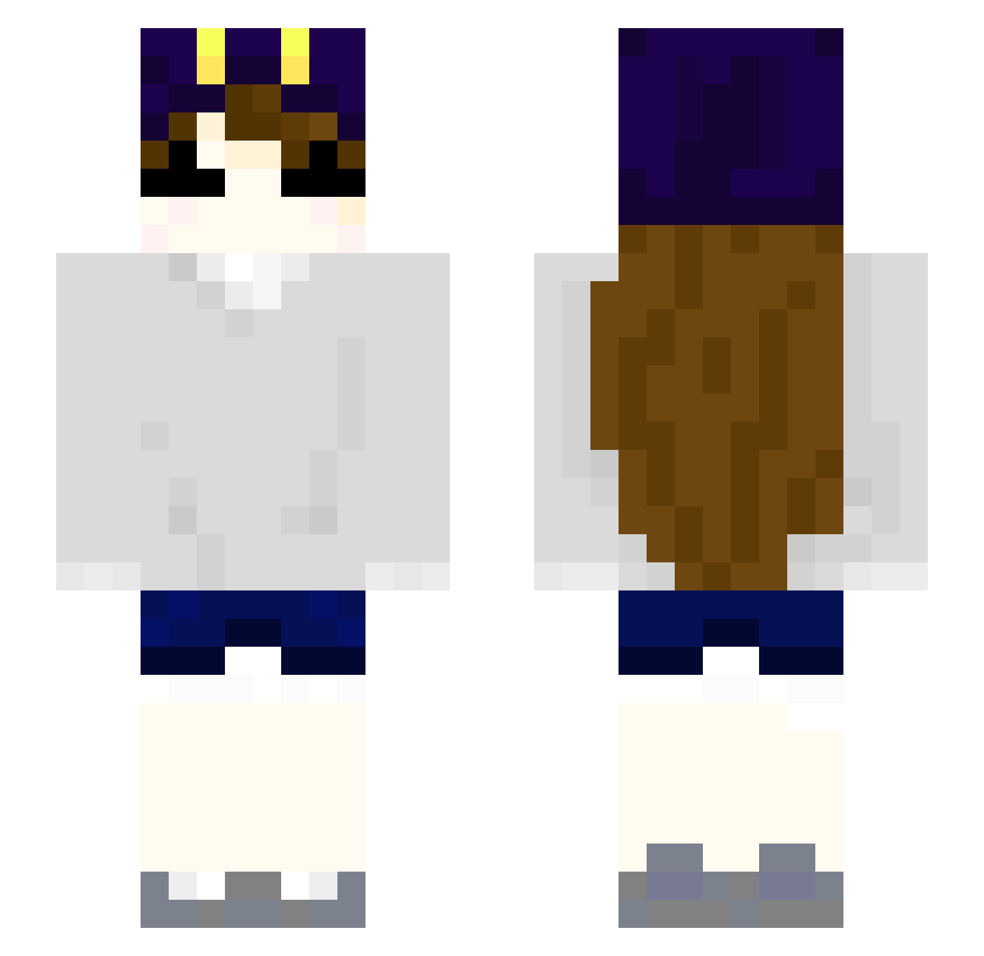 Ruina258429 Minecraft skin, front and back view