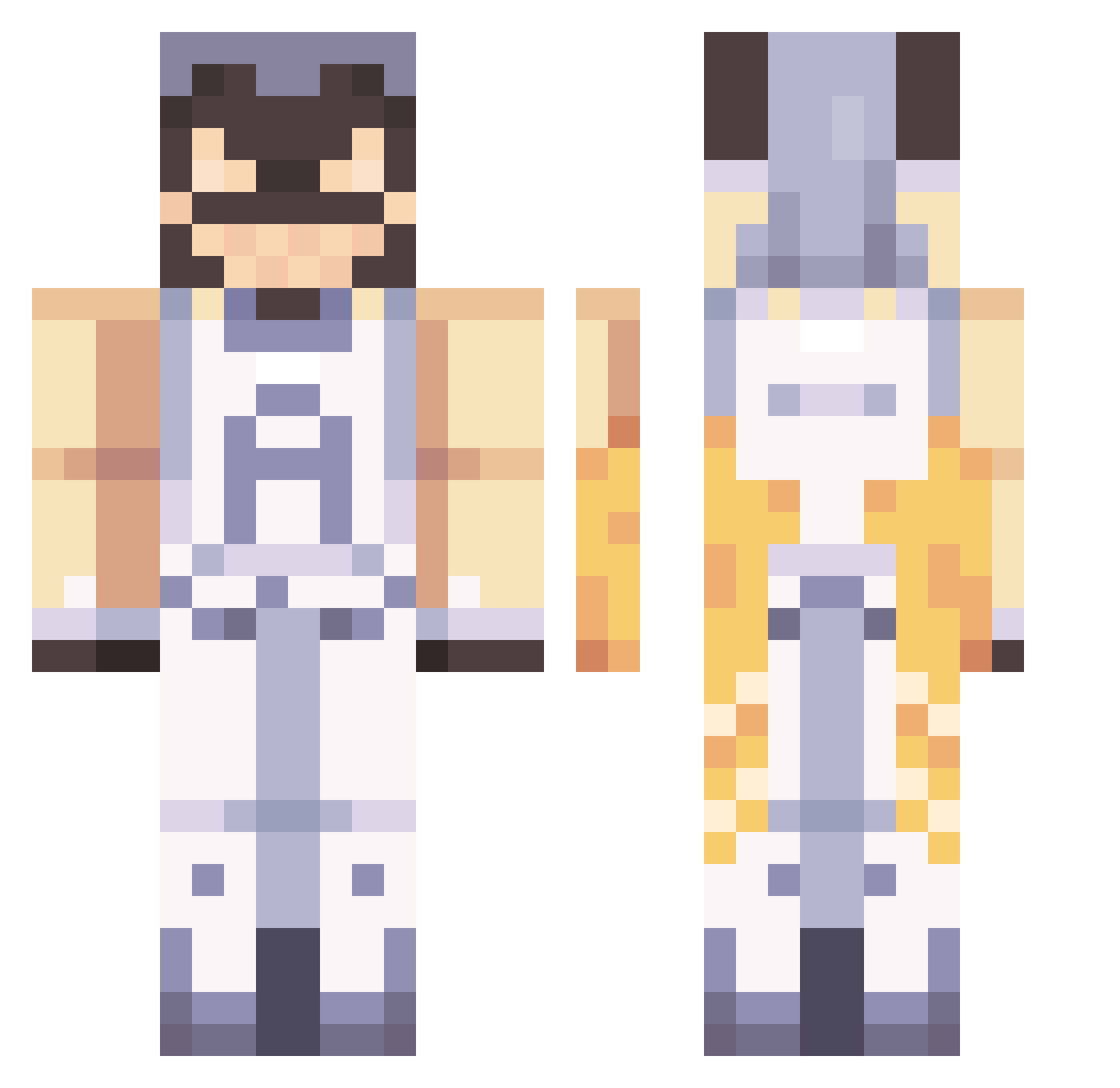 Coolmanjones123 Minecraft skin, front and back view