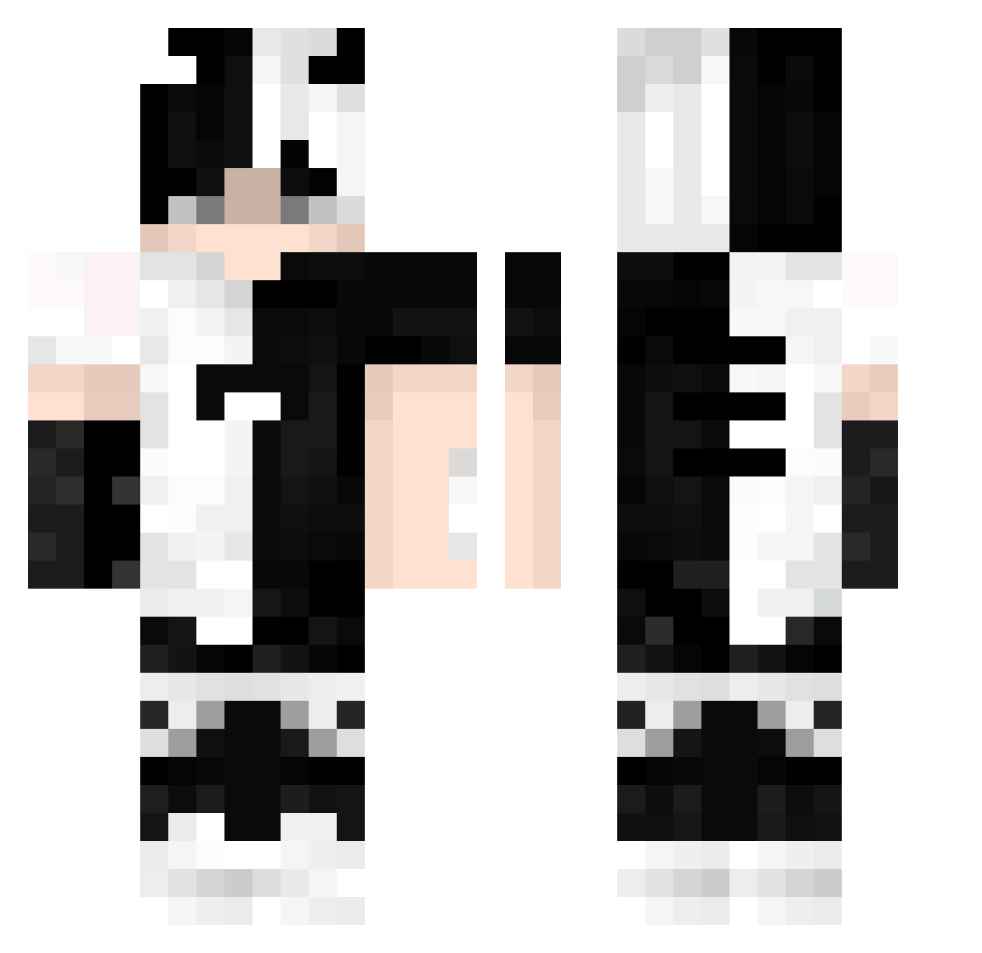 TonieKawi Minecraft skin, front and back view