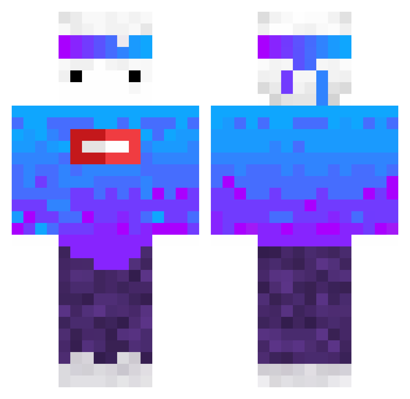 __Axew__ Minecraft skin, front and back view