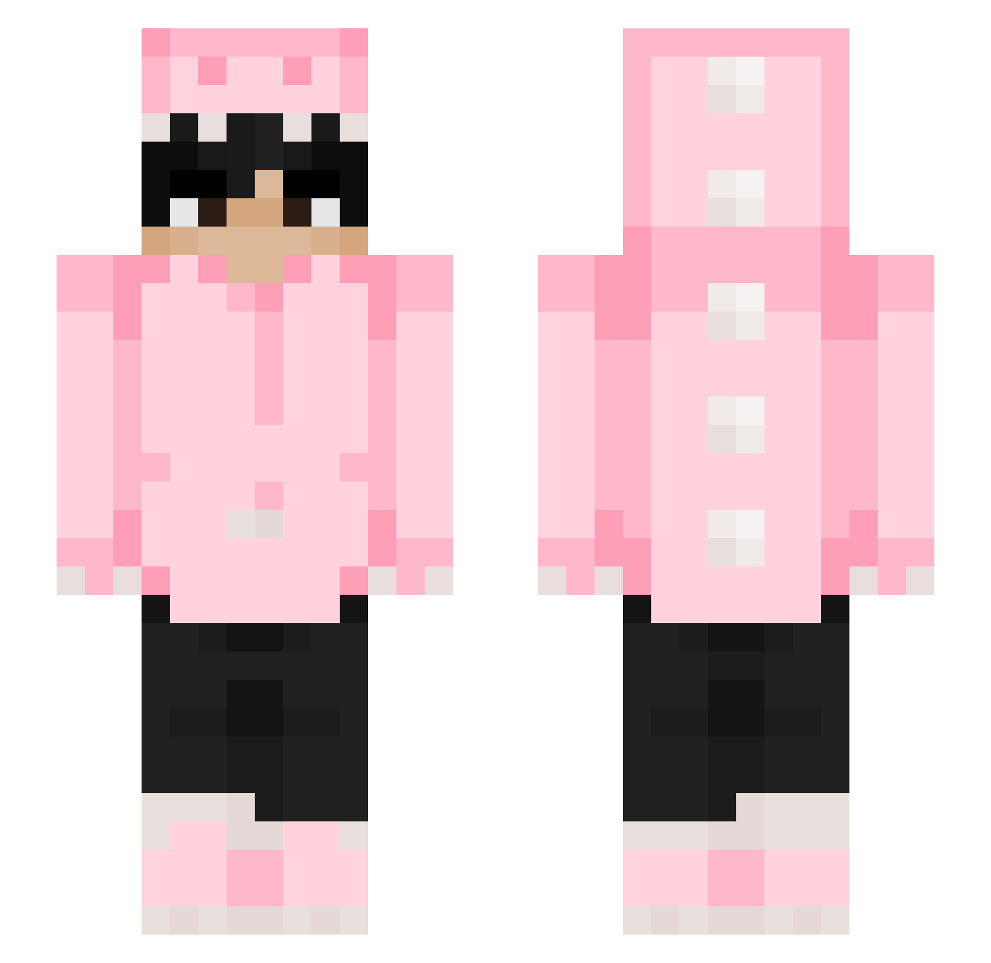 TheRealKal Minecraft skin, front and back view