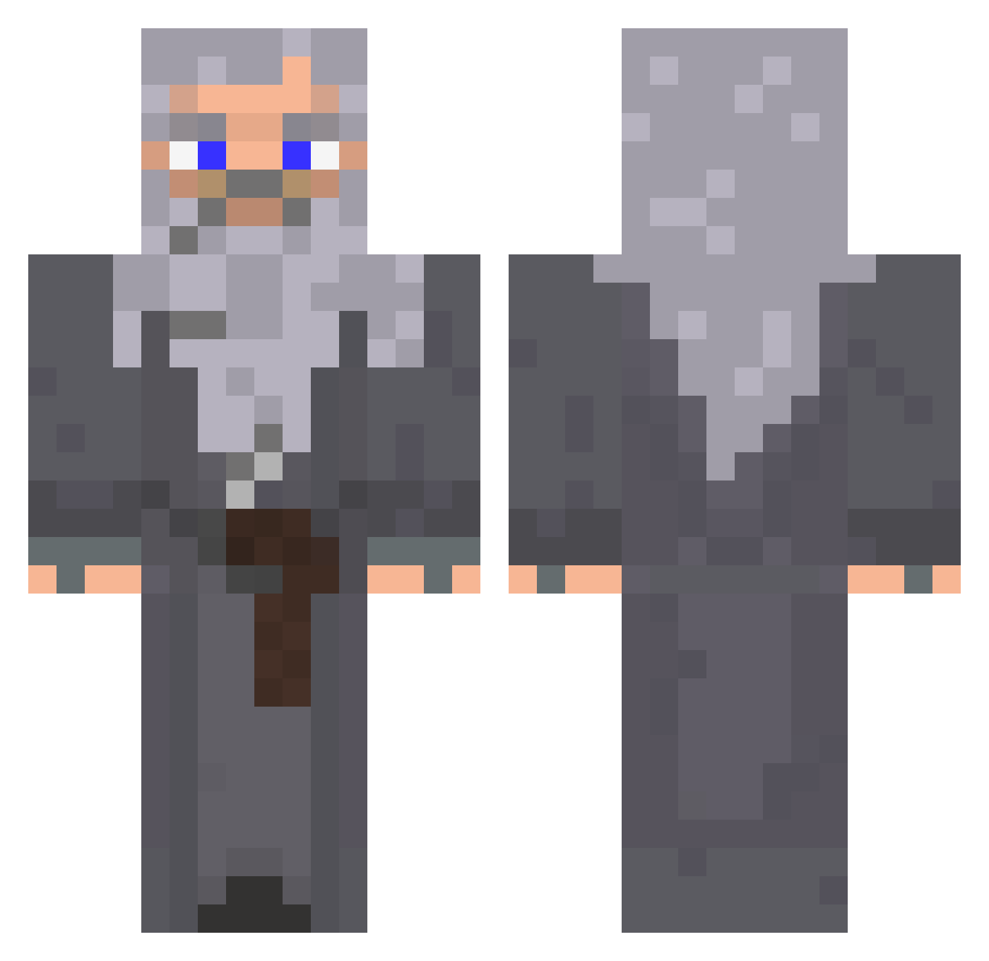 gustawedzaina67 Minecraft skin, front and back view