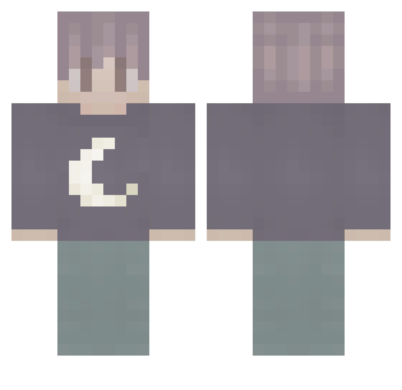 Bruce_060 Minecraft skin, front and back view