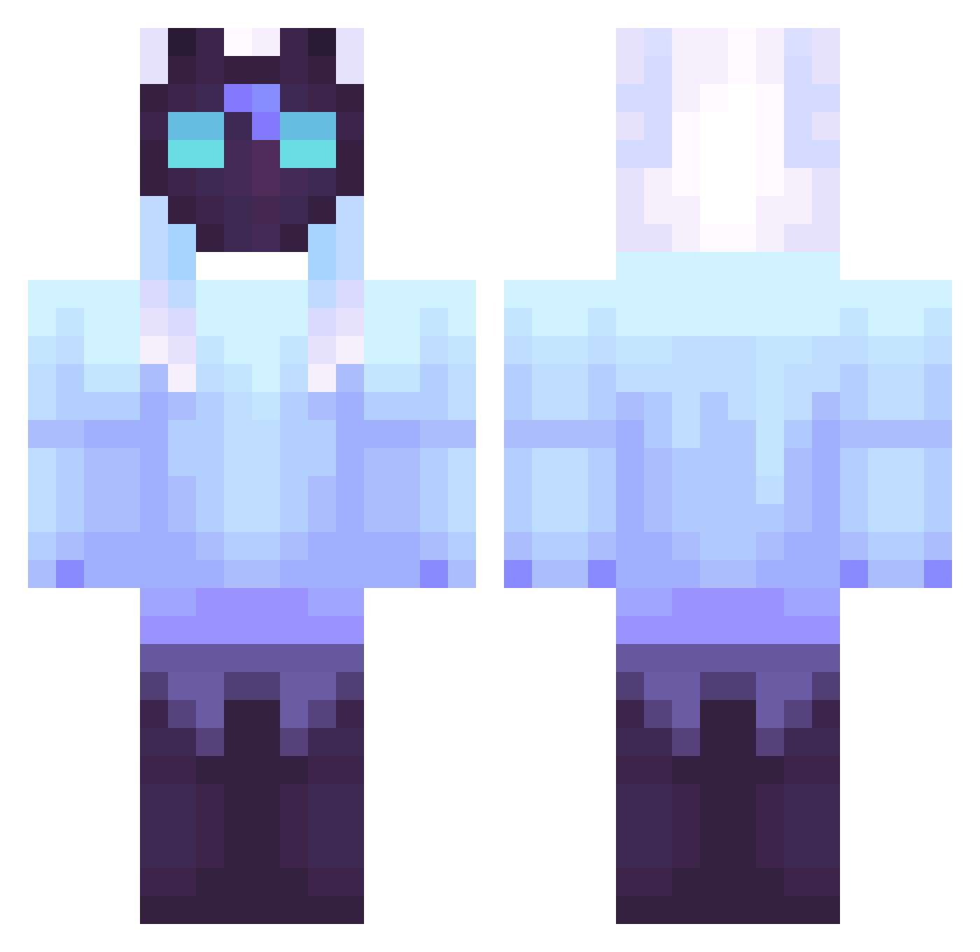 Kerryy123 Minecraft skin, front and back view