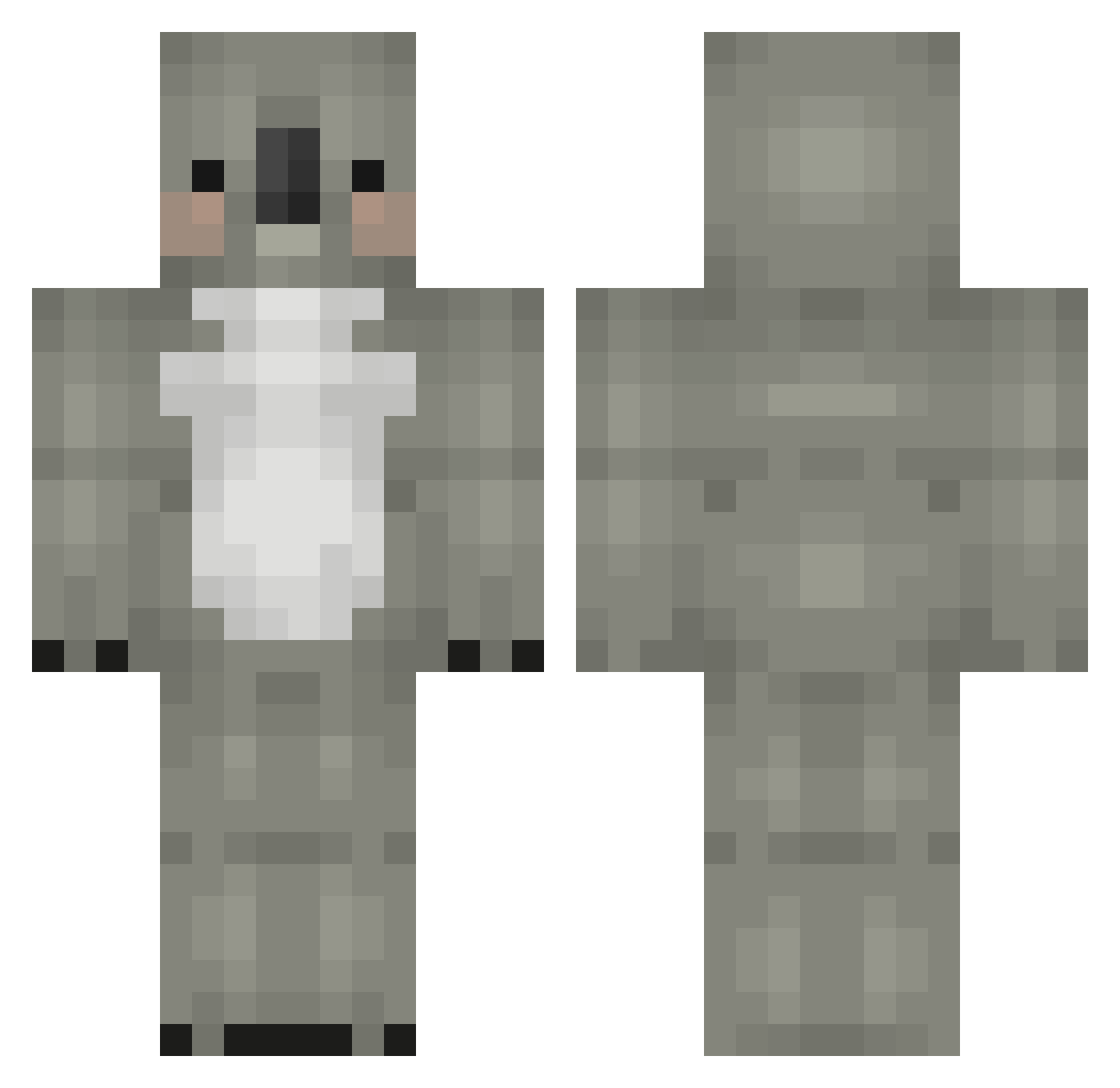 Lemongibre Minecraft skin, front and back view