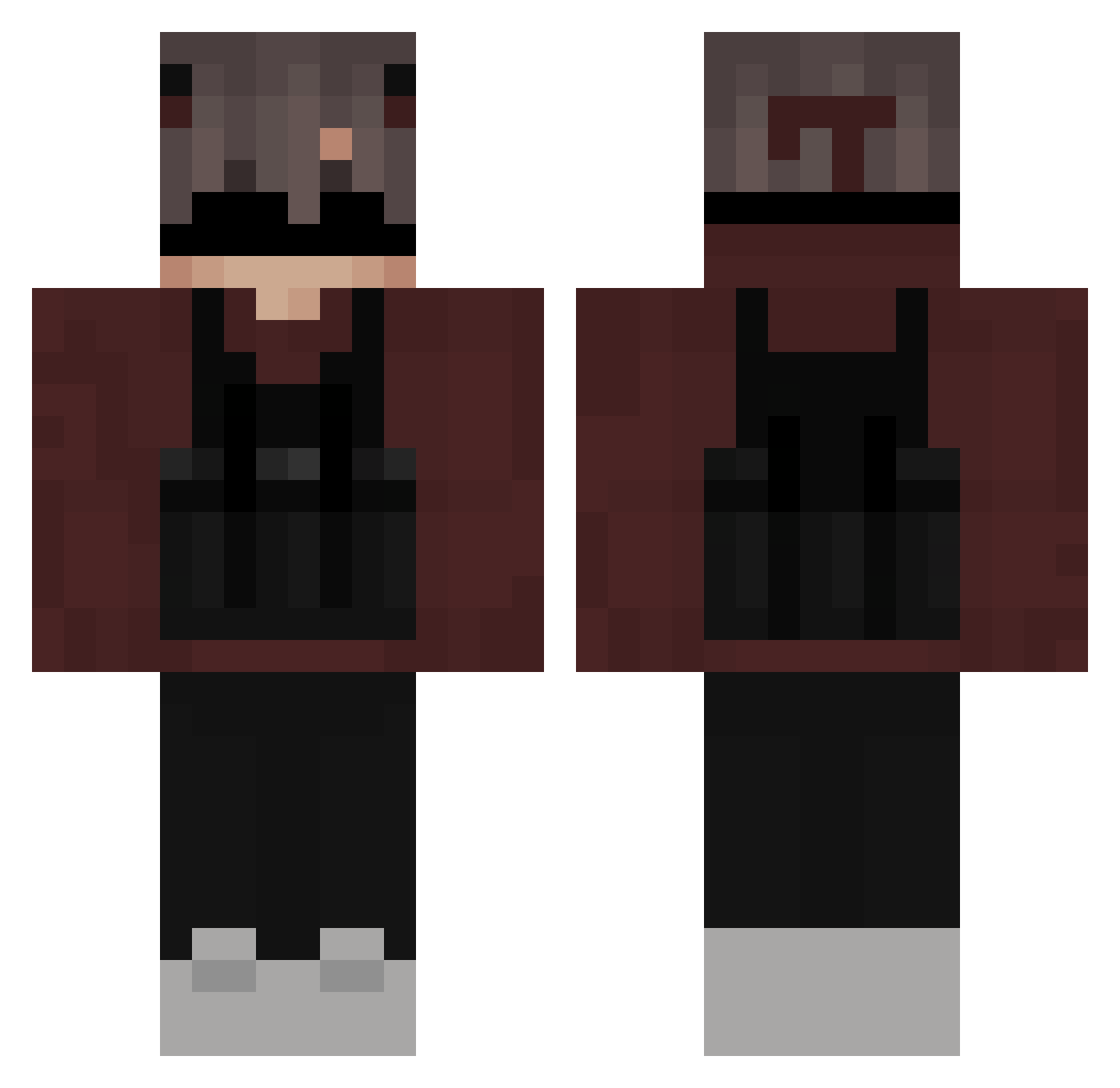 ItsKaizenn Minecraft skin, front and back view
