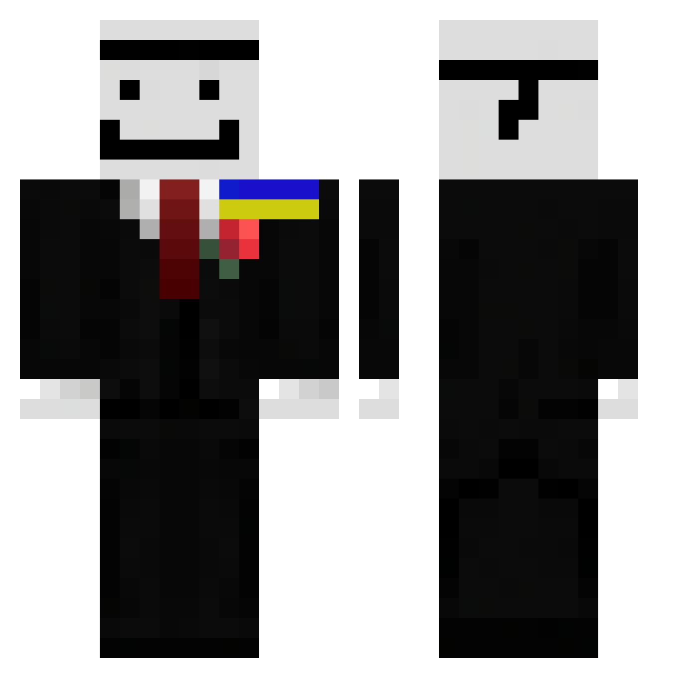 jestem_bigname Minecraft skin, front and back view