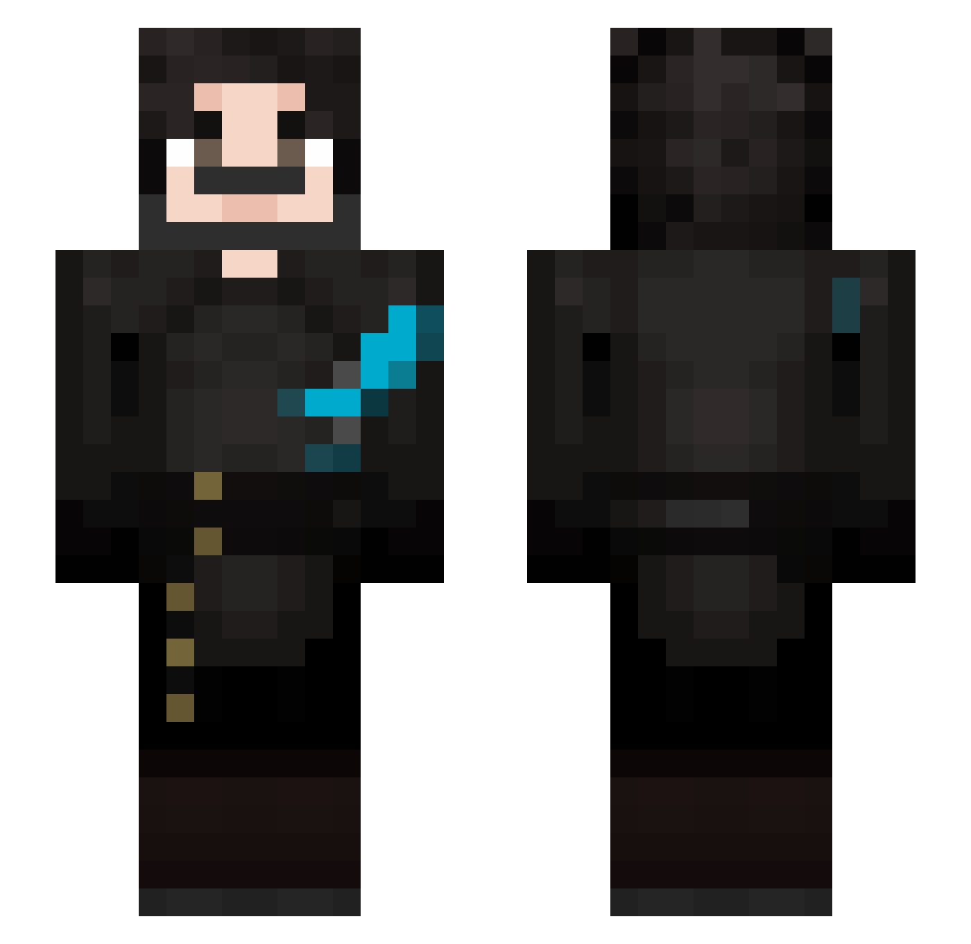 Madmattt Minecraft skin, front and back view