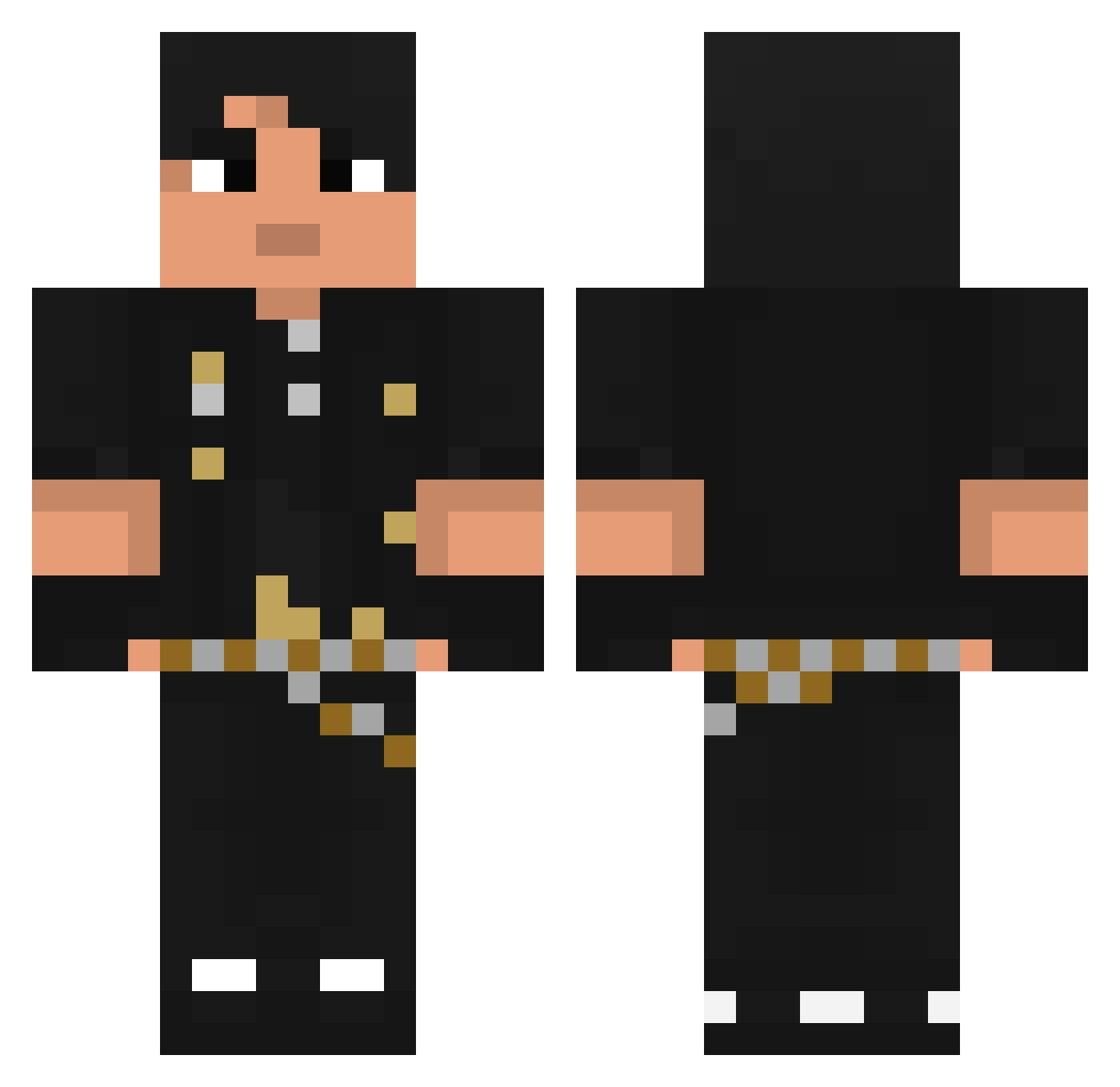 Siggimani Minecraft skin, front and back view