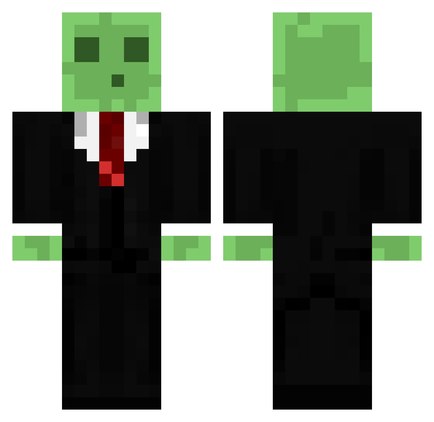 NaZeP Minecraft skin, front and back view