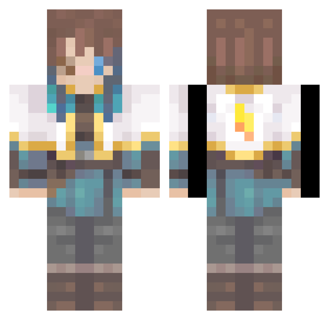 RyguyOo Minecraft skin, front and back view