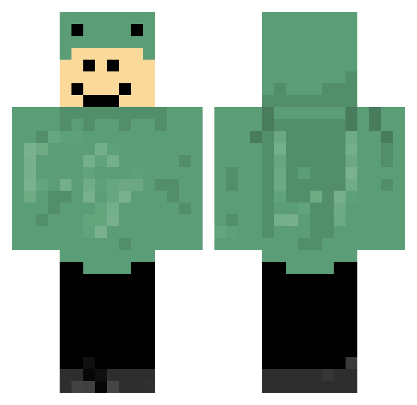 NNotWayne Minecraft skin, front and back view
