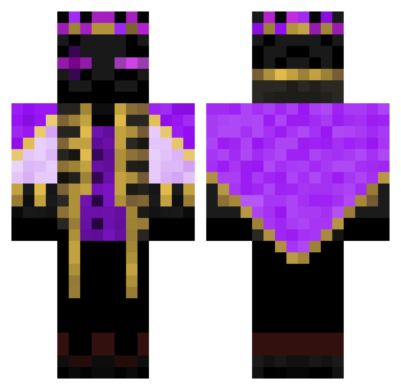 Dragon8900 Minecraft skin, front and back view