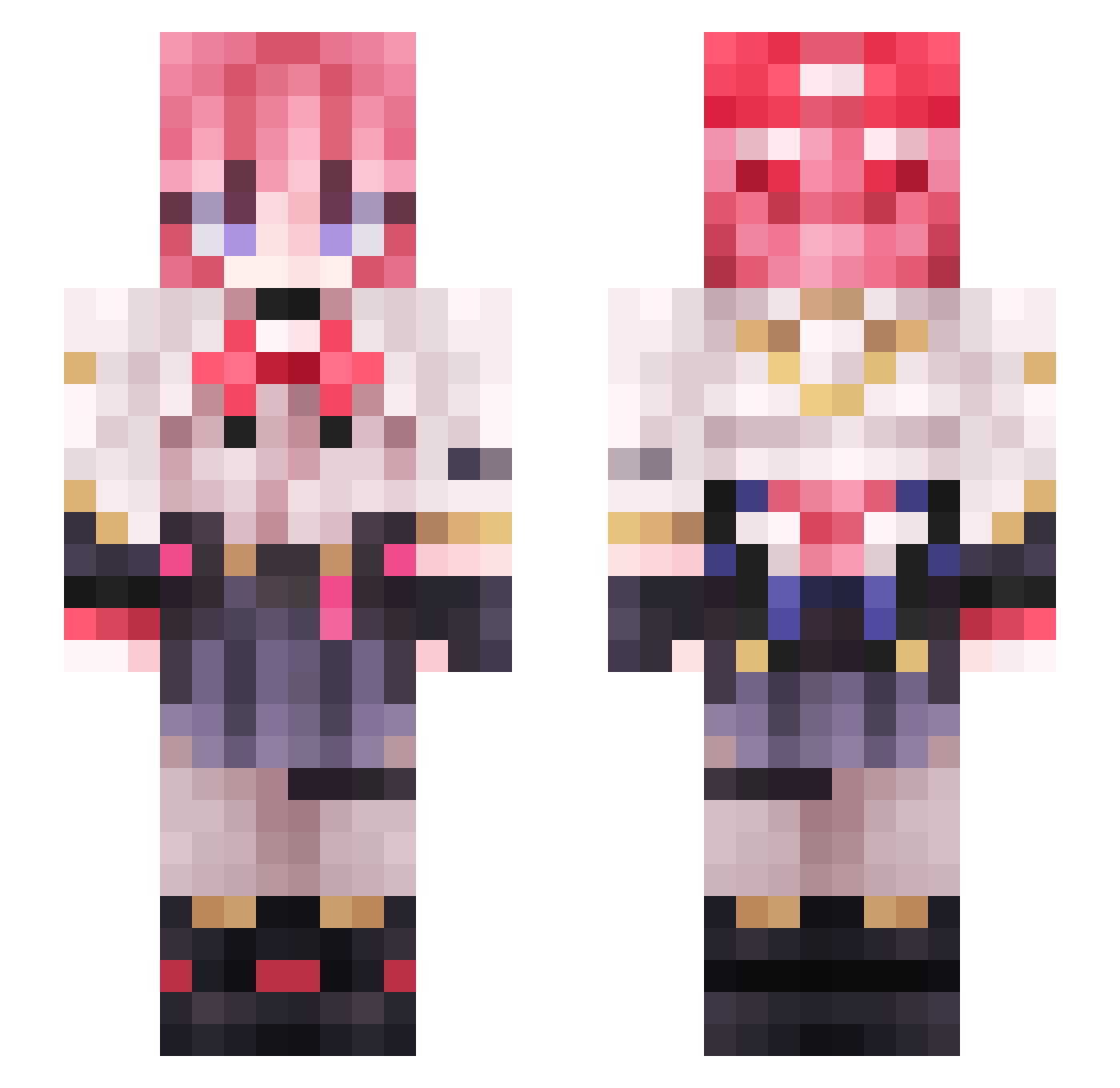 Placer_ Minecraft skin, front and back view