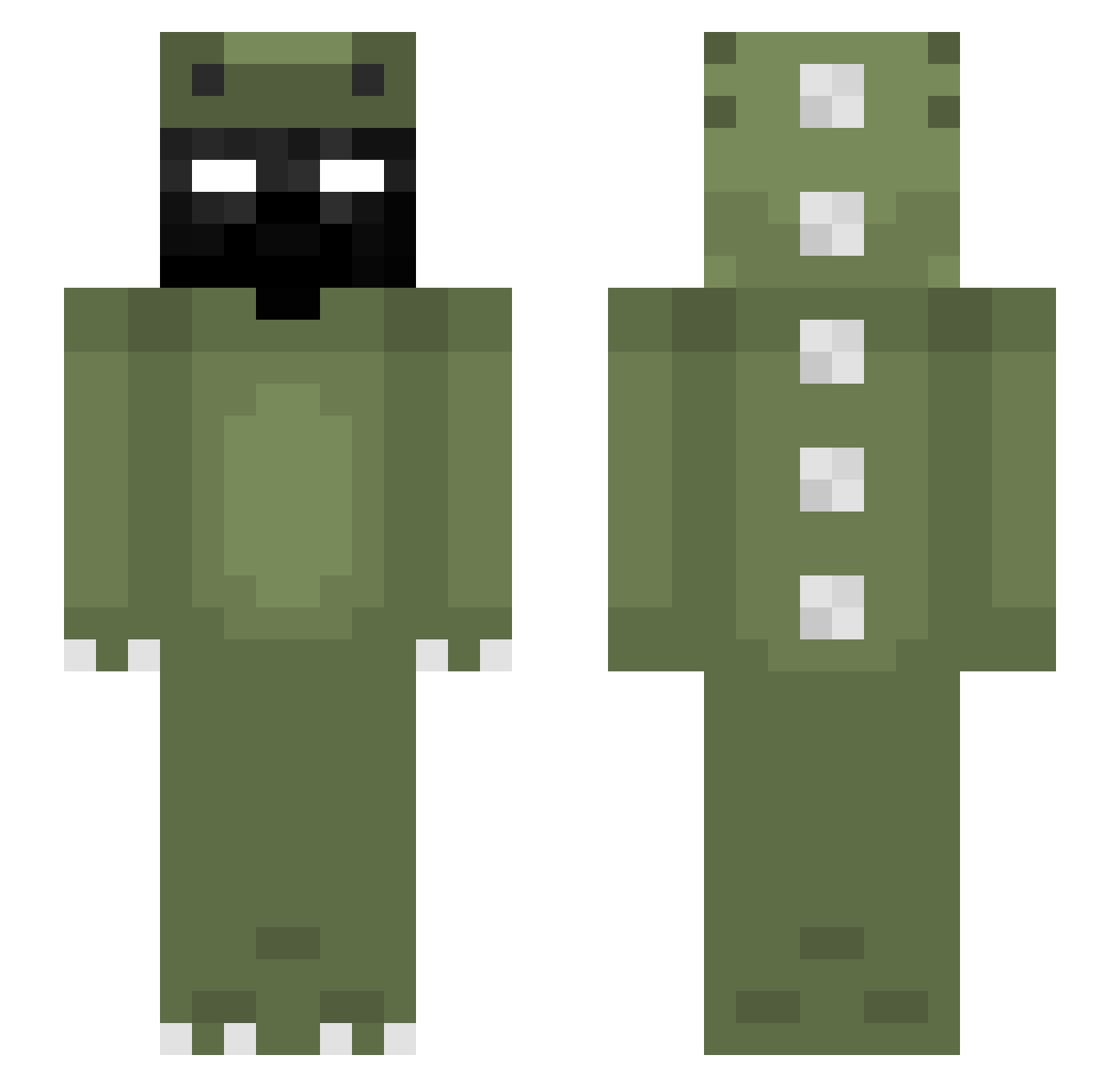 andax1 Minecraft skin, front and back view
