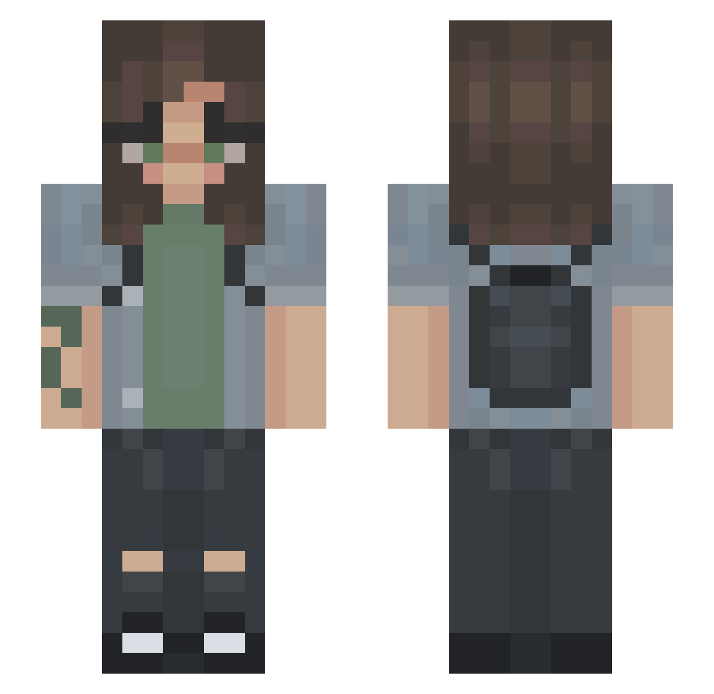 Djalbyn Minecraft skin, front and back view