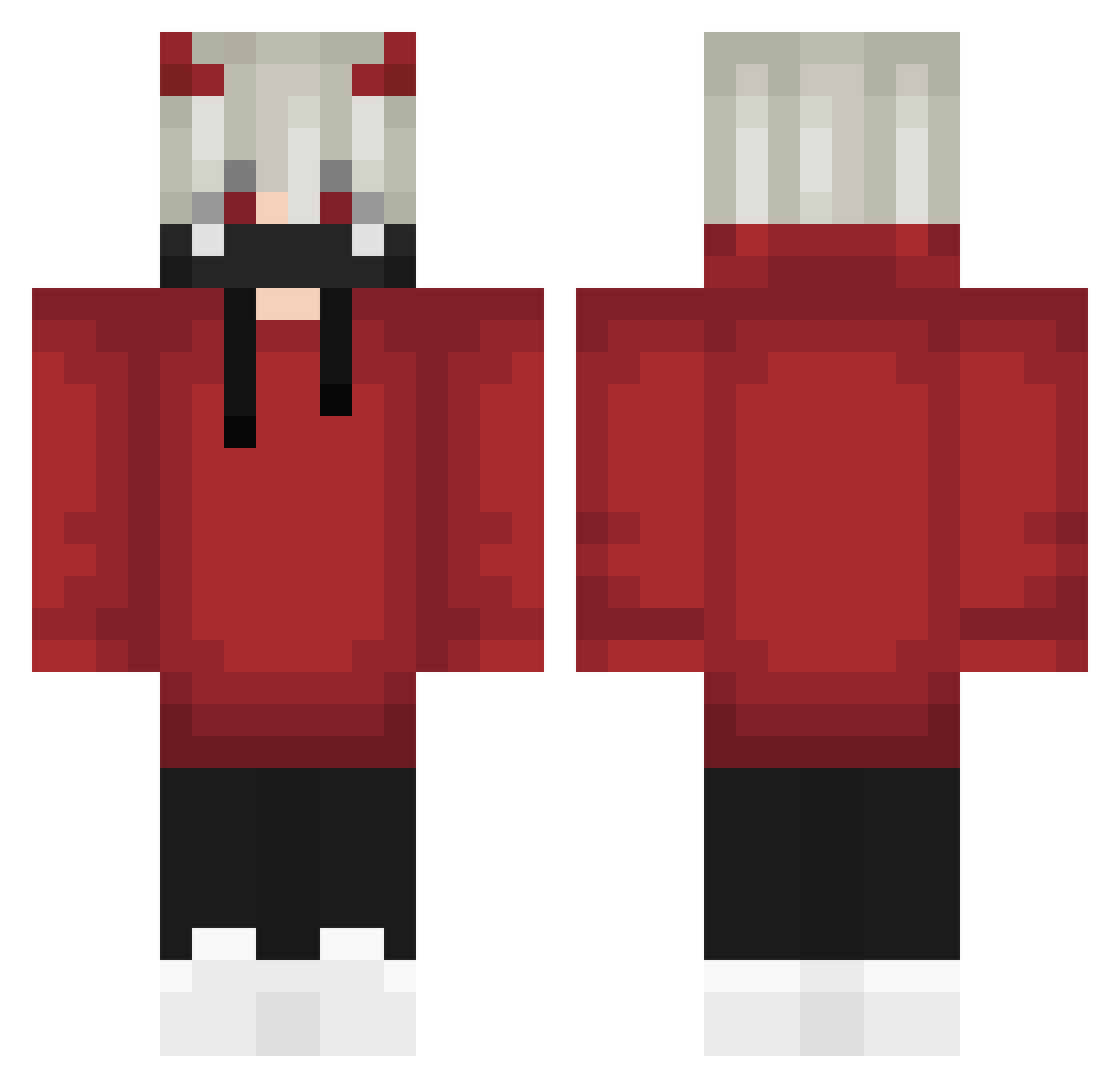 Xx_KORN_xX Minecraft skin, front and back view