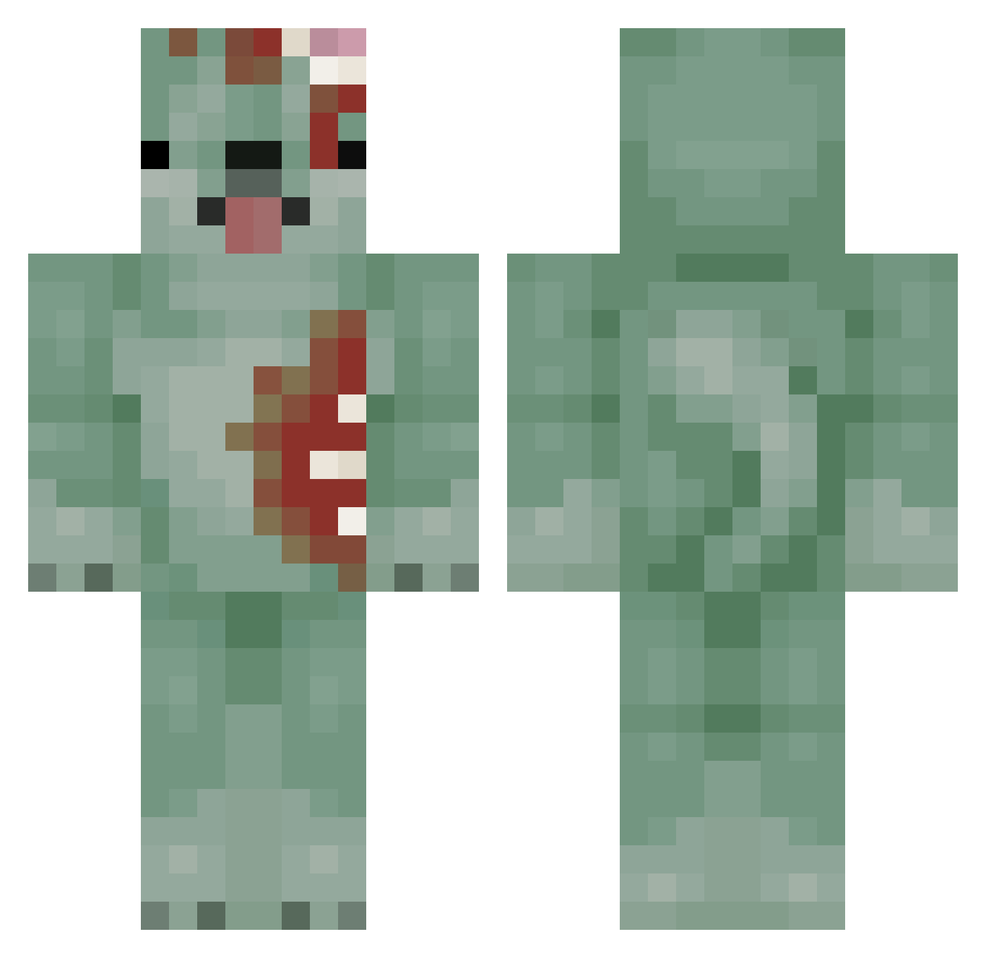 I_Got_Bored_ Minecraft skin, front and back view