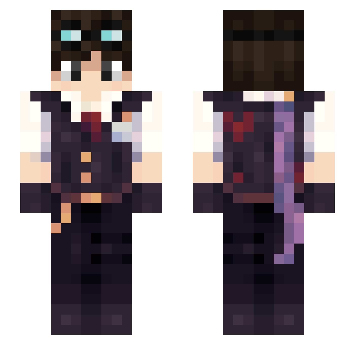 kirqusha Minecraft skin, front and back view