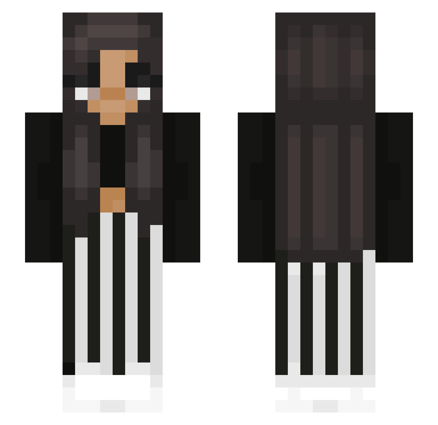 zlKtm Minecraft skin, front and back view