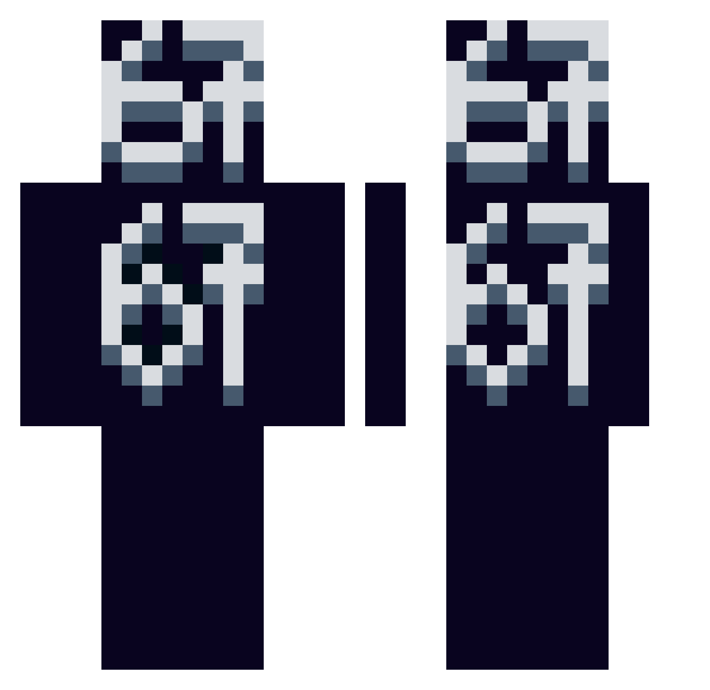 RatKing05 Minecraft skin, front and back view