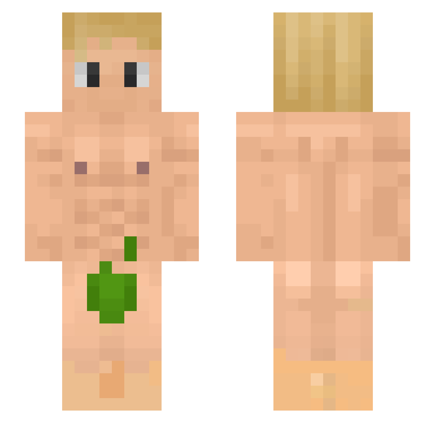 oqzt Minecraft skin, front and back view