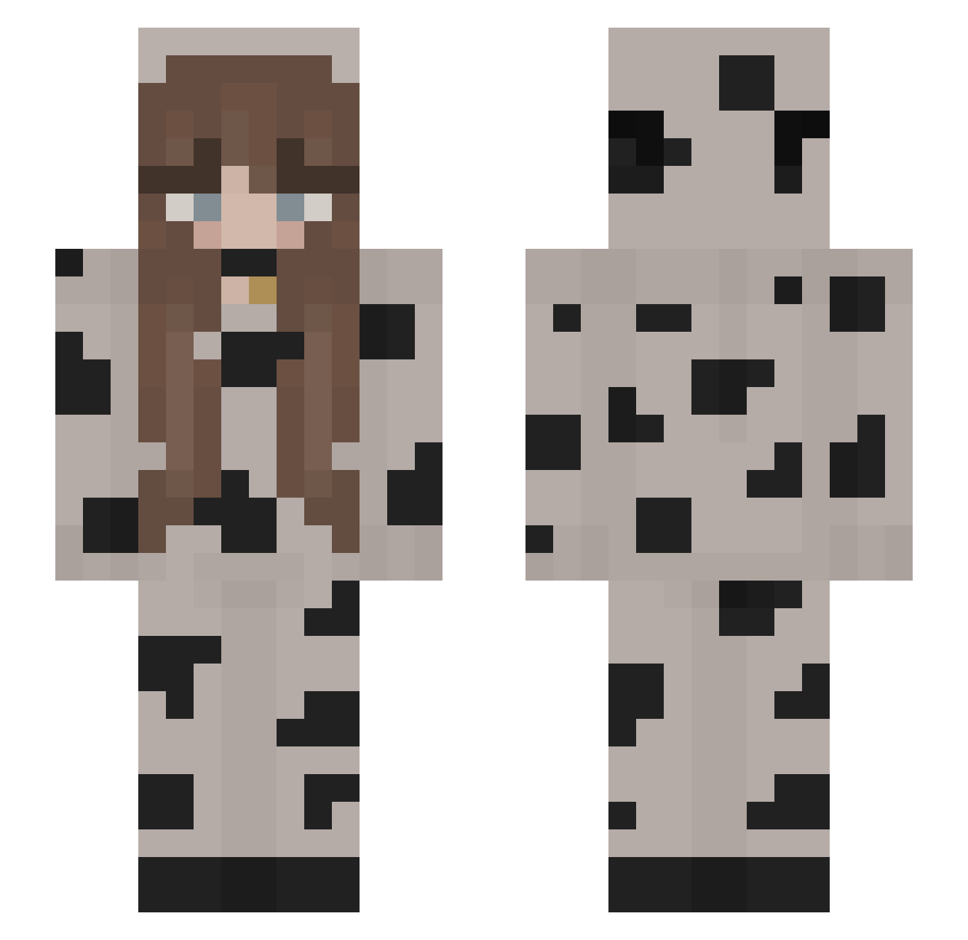 theloseremily Minecraft skin, front and back view