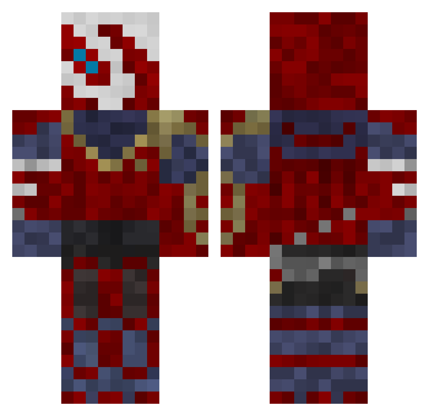 Sagate38 Minecraft skin, front and back view