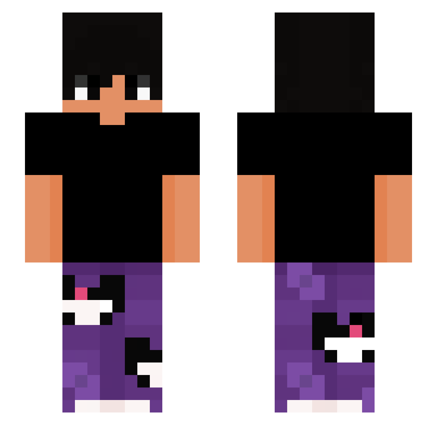 Biocrafte Minecraft skin, front and back view