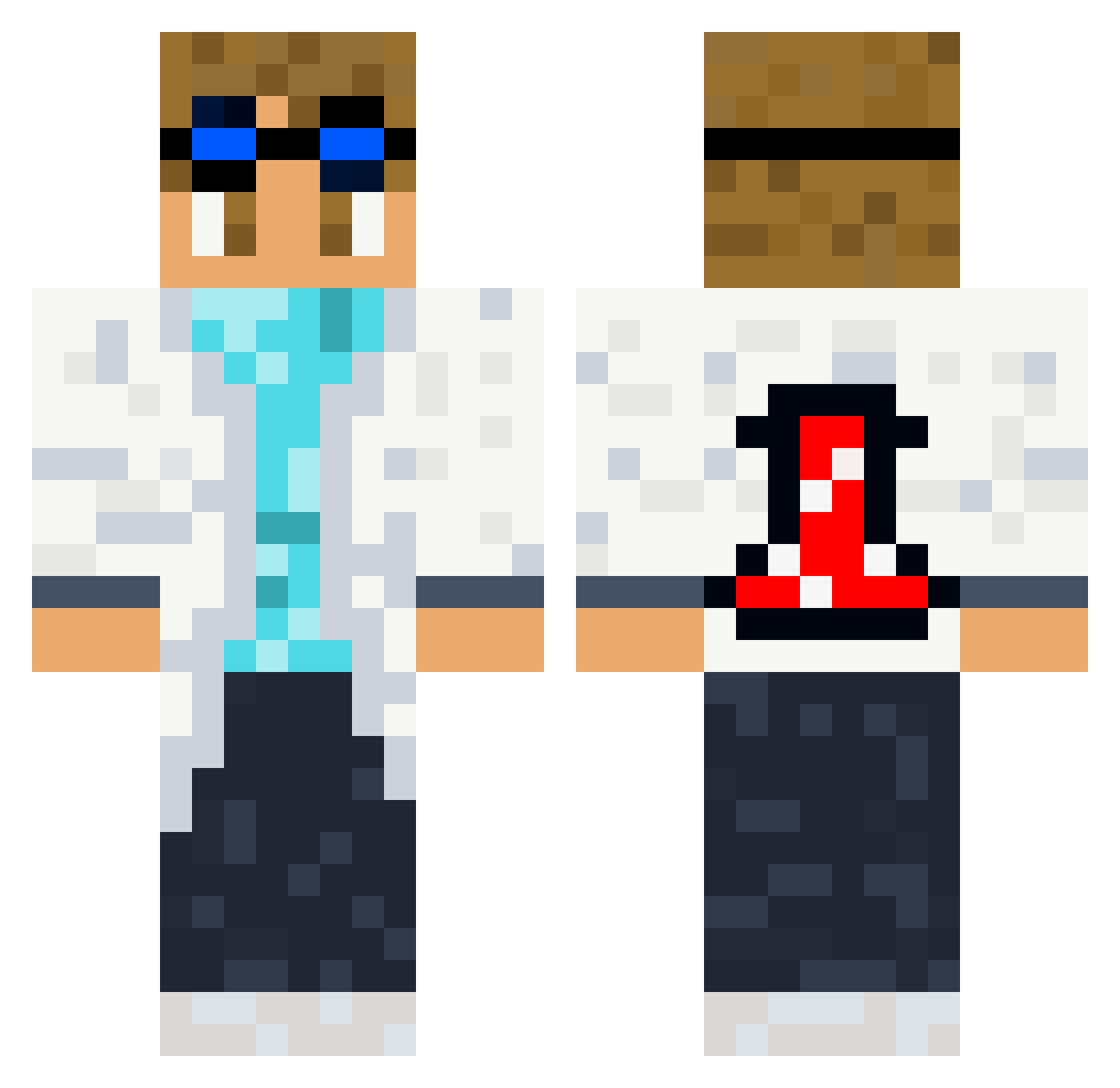 Dr_Micka Minecraft skin, front and back view