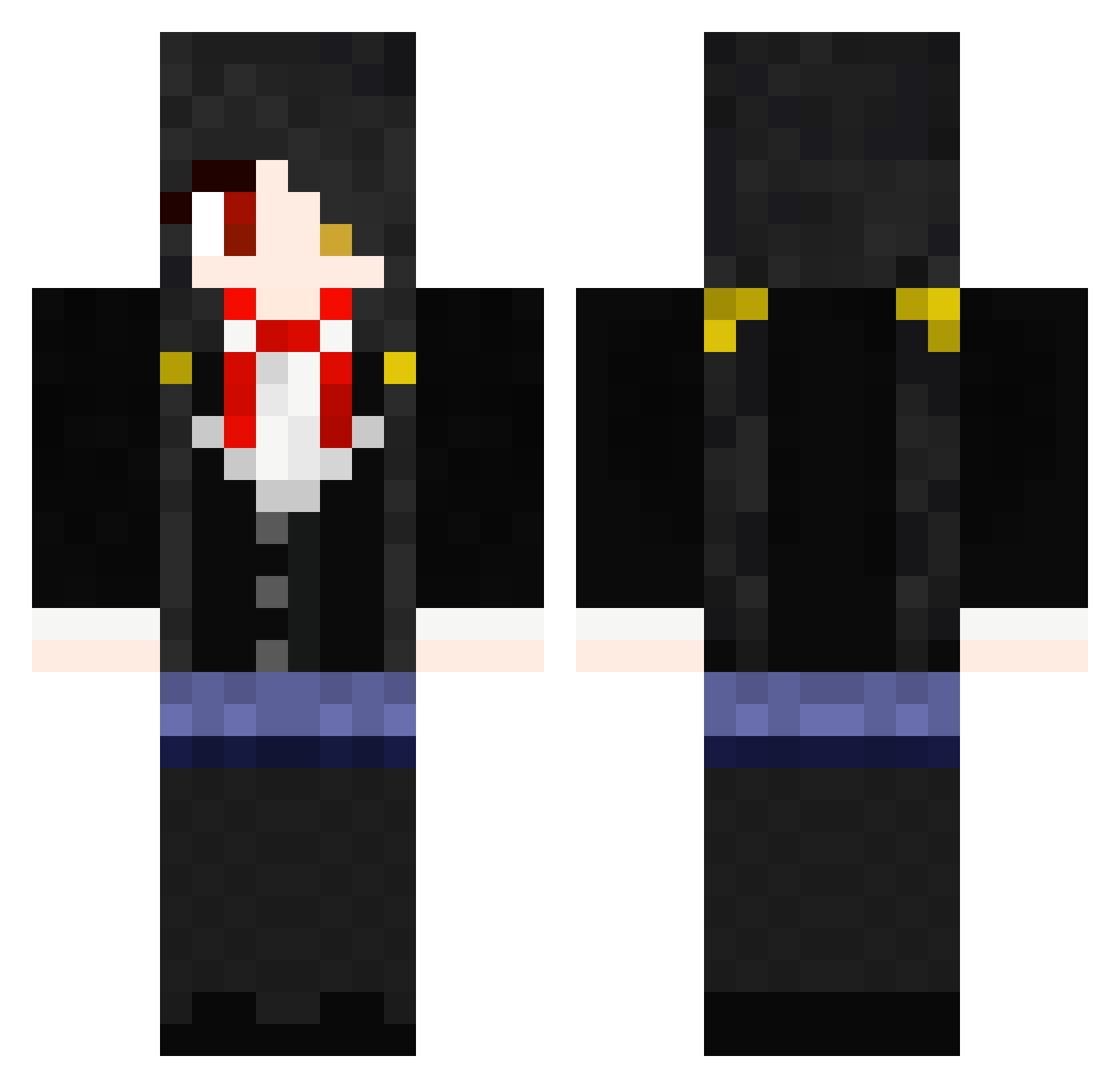 Ayakita_ Minecraft skin, front and back view