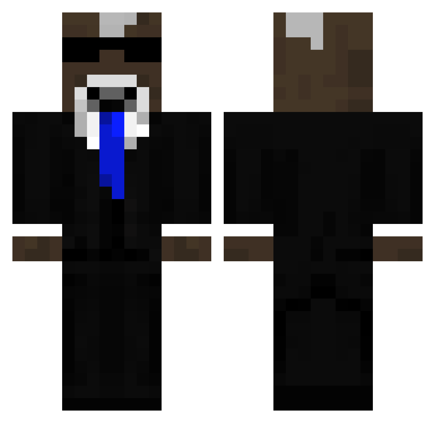 moomoono Minecraft skin, front and back view