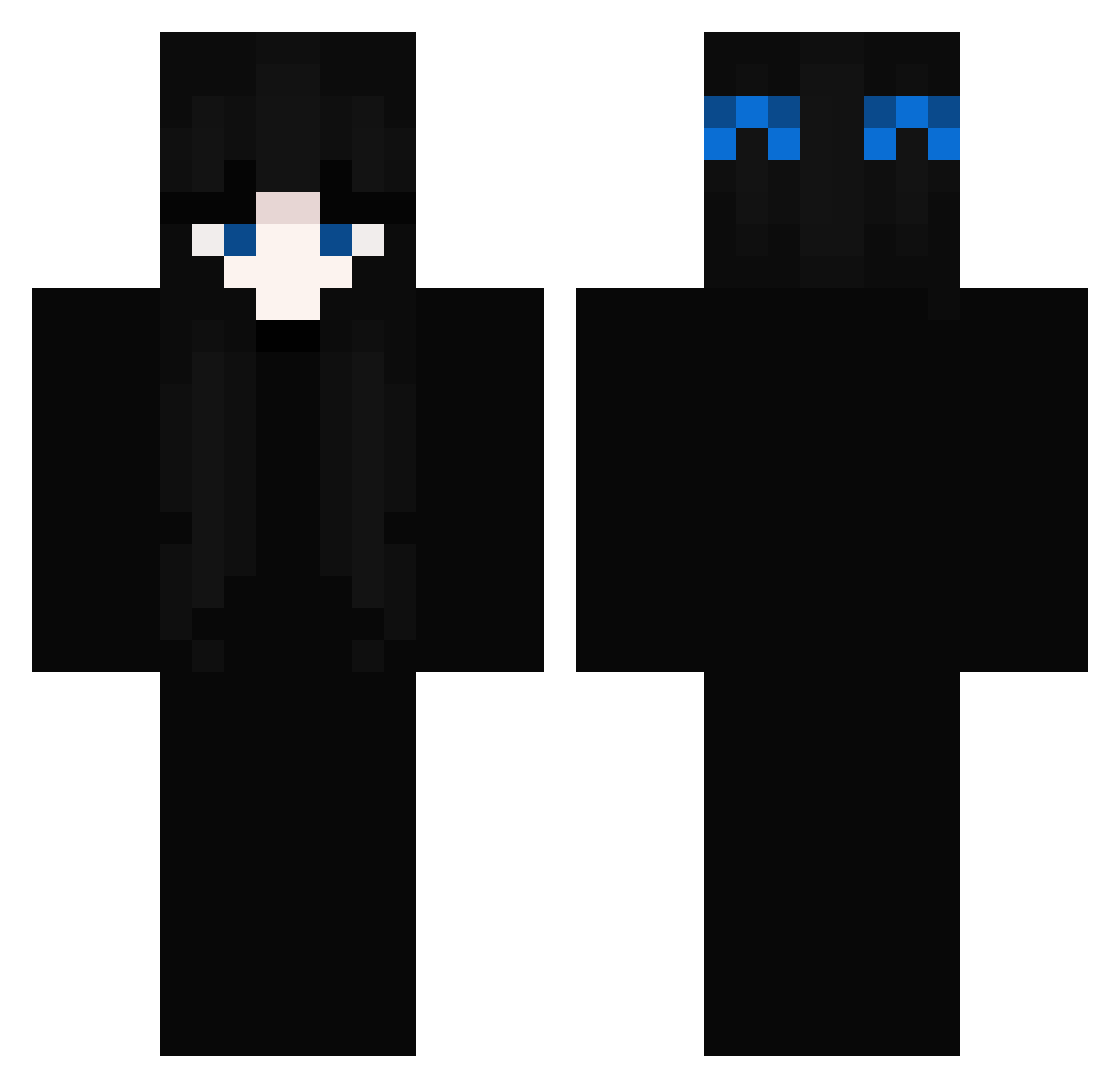 Louden Minecraft skin, front and back view