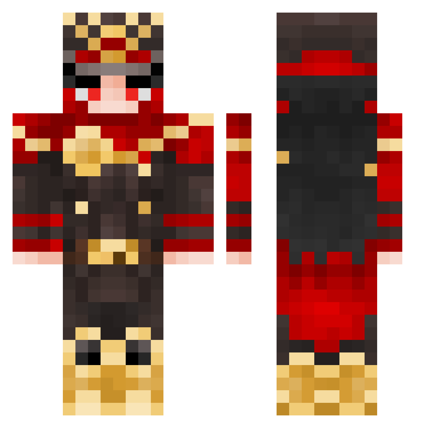 Seijo37 Minecraft skin, front and back view