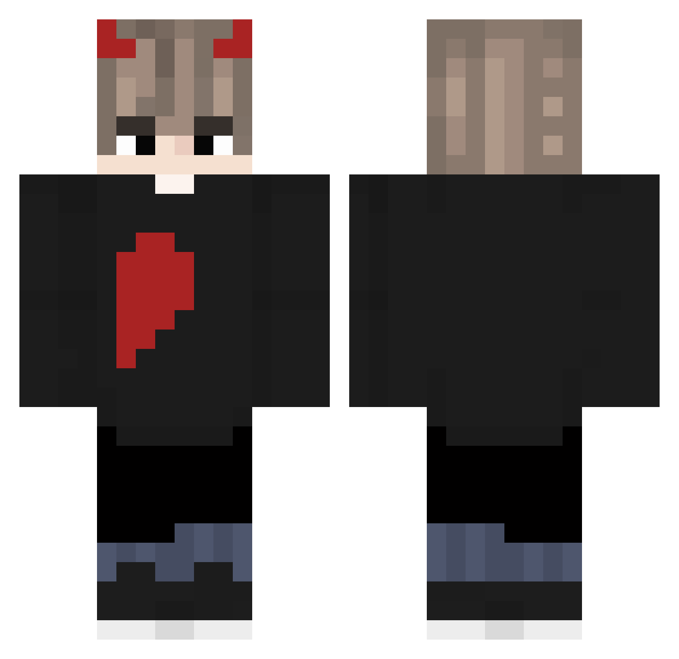 __Ghosti__ Minecraft skin, front and back view