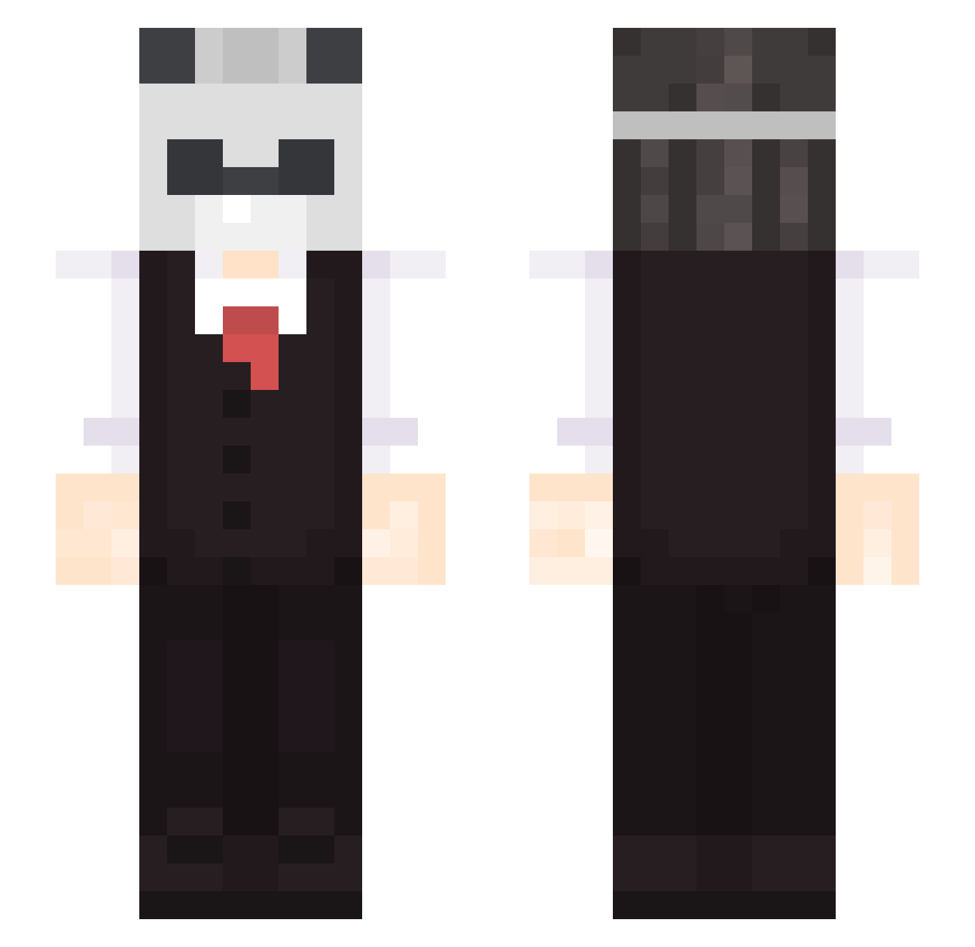 Pelayopar Minecraft skin, front and back view