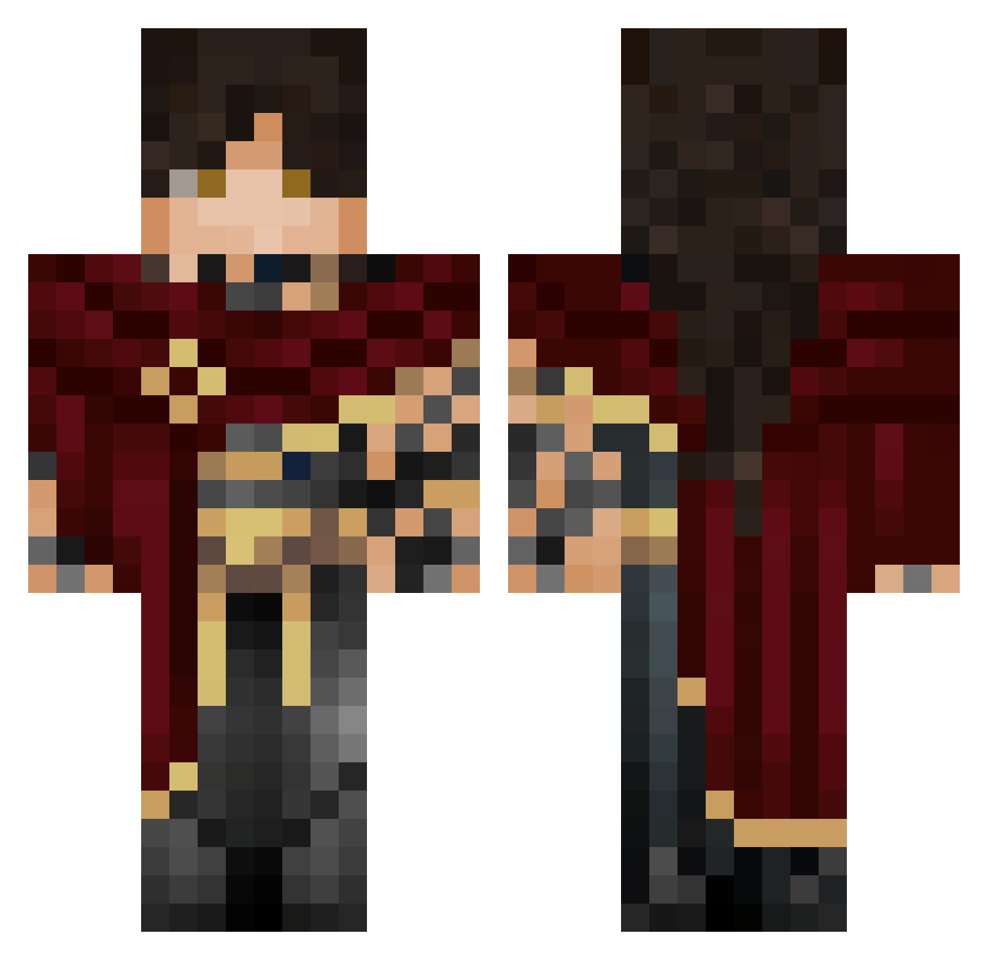 Soul1911818 Minecraft skin, front and back view