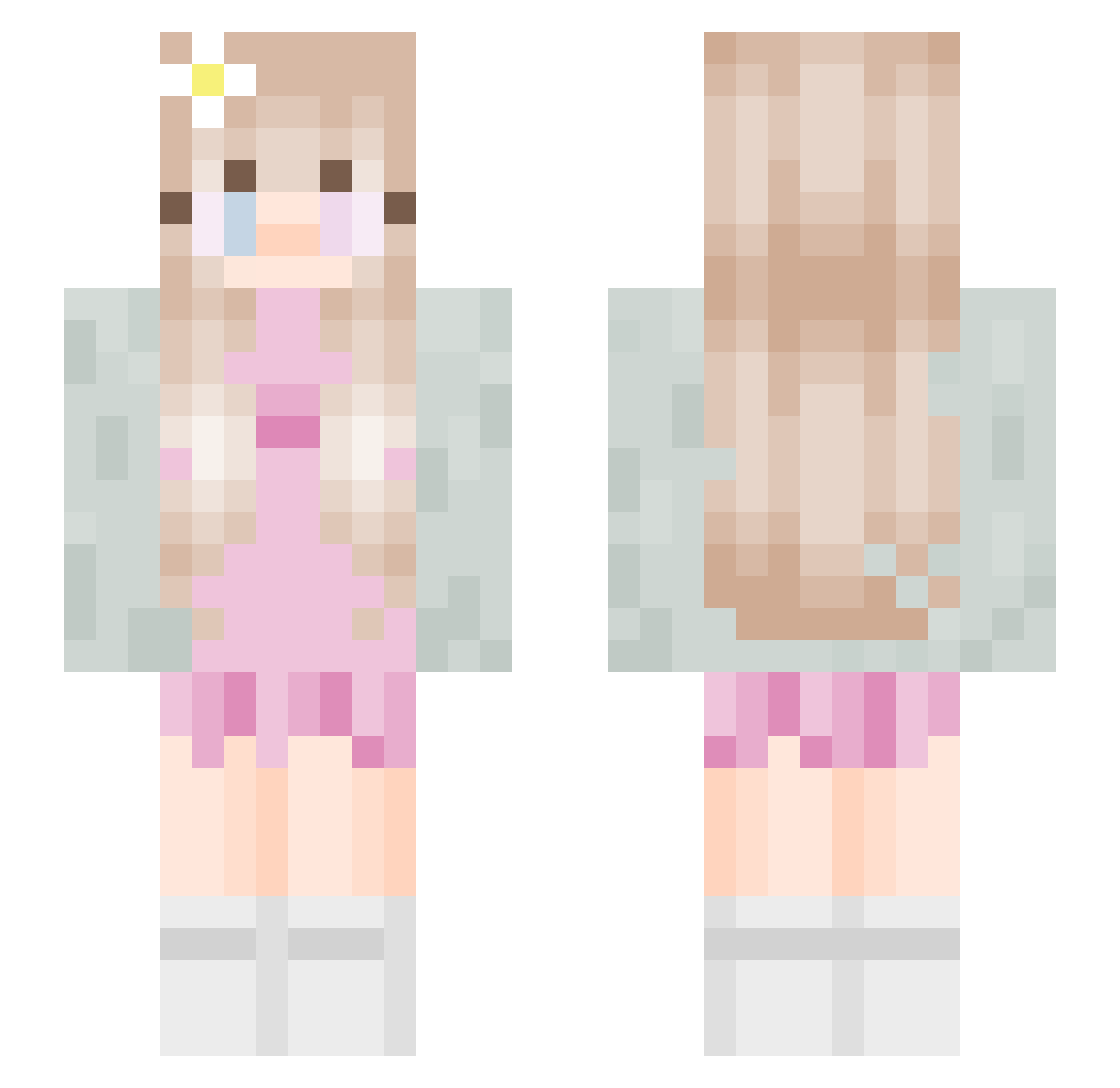 Princess__Sophie Minecraft skin, front and back view