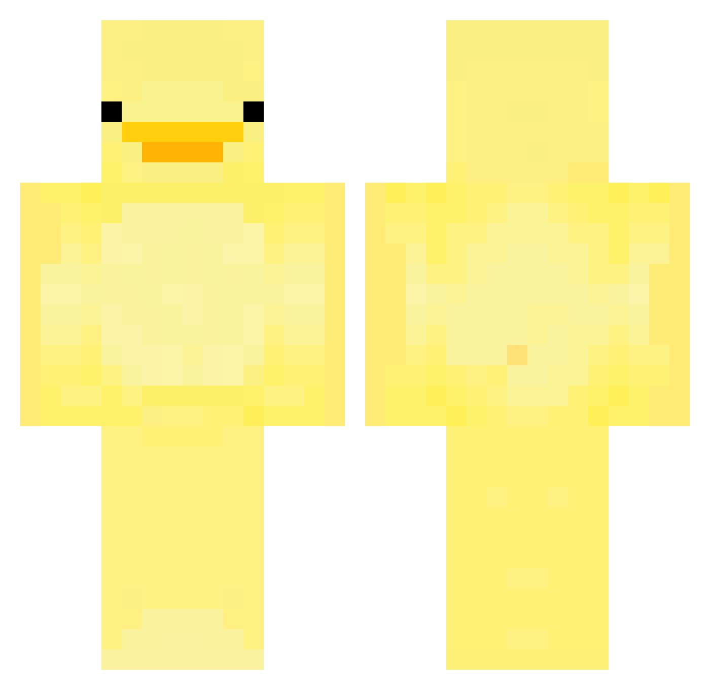 Aquenn Minecraft skin, front and back view