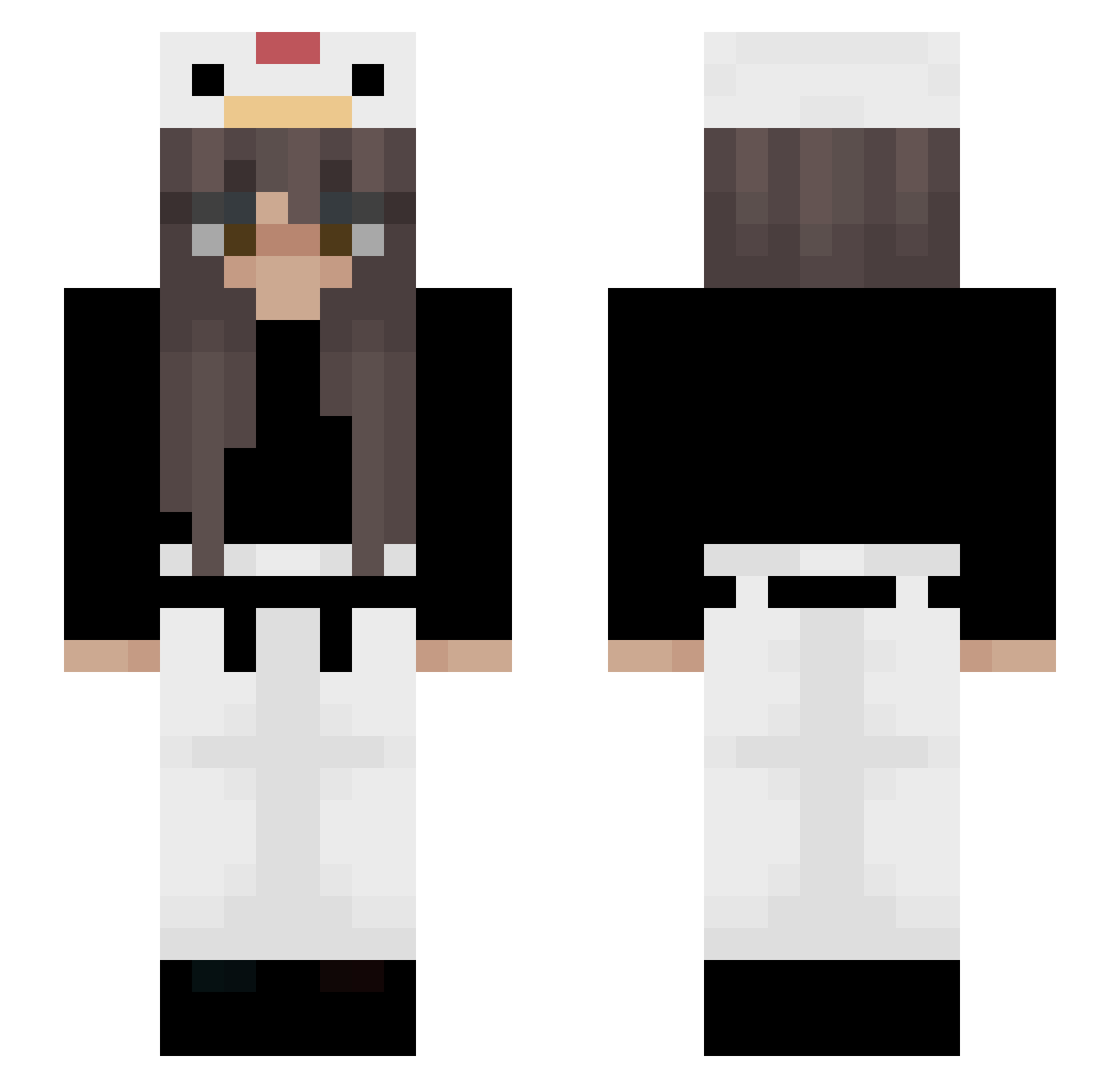 sachizu Minecraft skin, front and back view