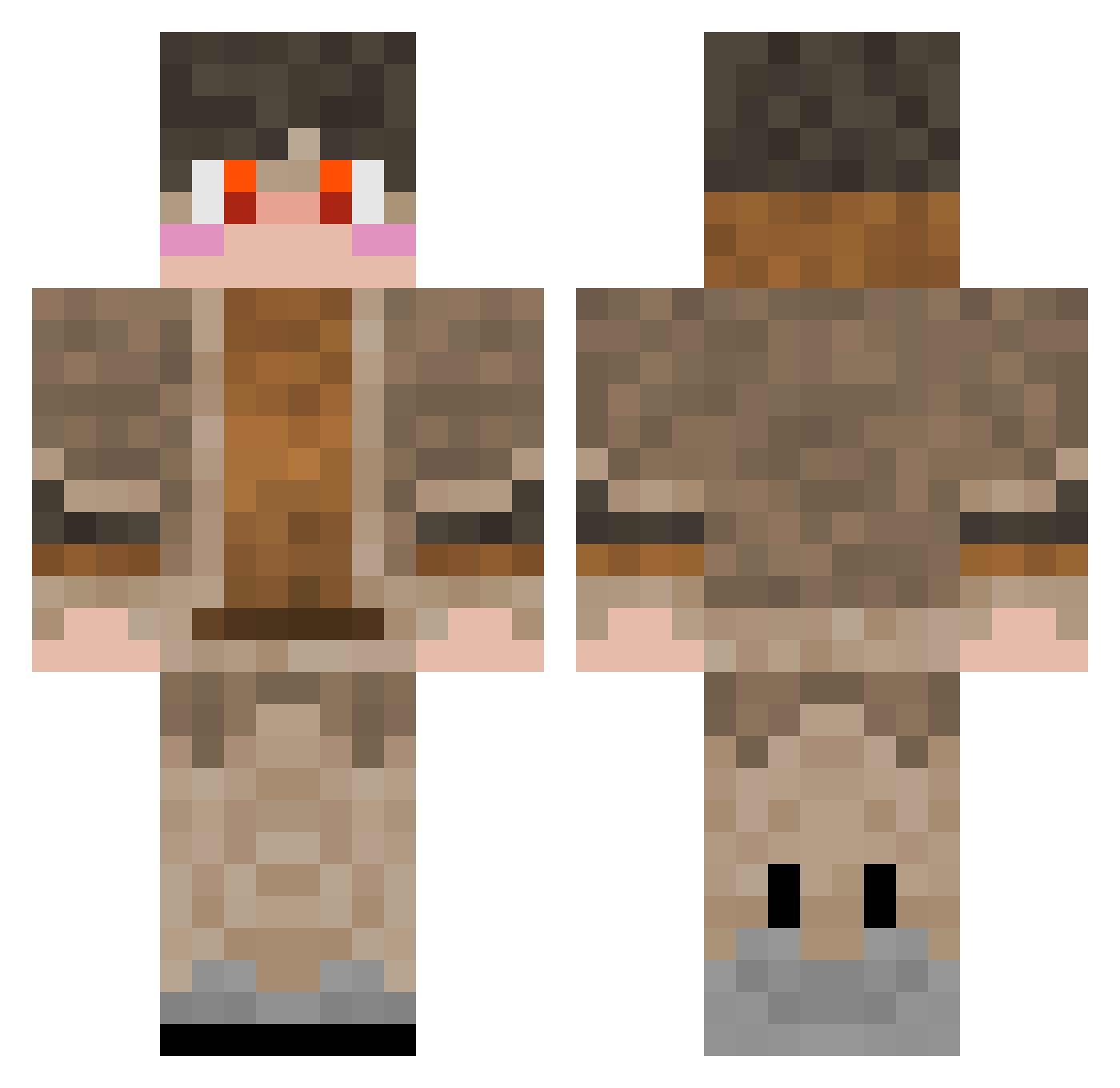 KyleVanguard Minecraft skin, front and back view