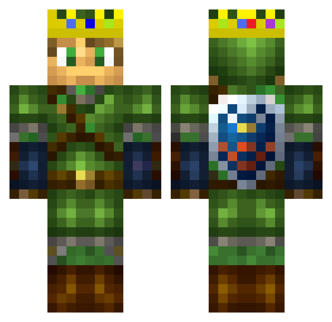 superkenneth20 Minecraft skin, front and back view