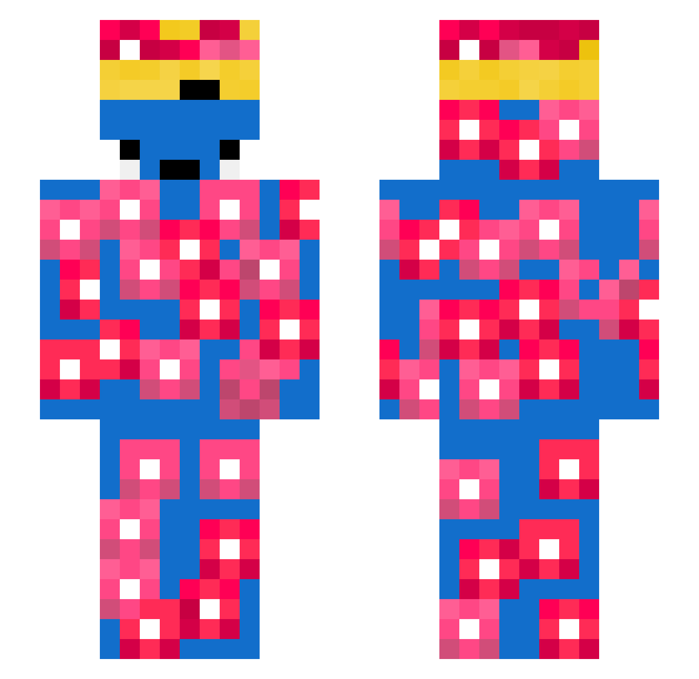 Ctyri Minecraft skin, front and back view
