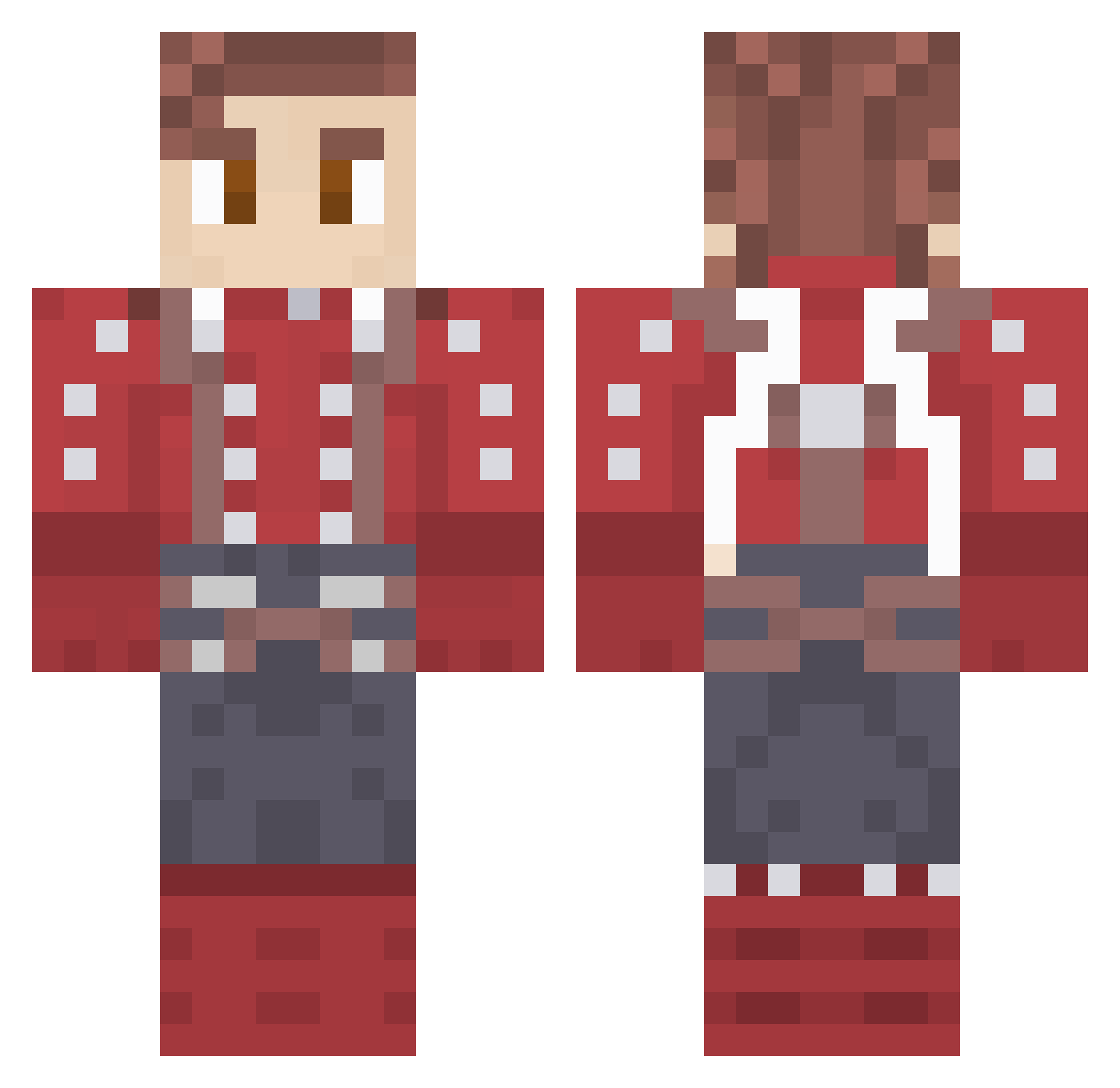 TimBimBam Minecraft skin, front and back view